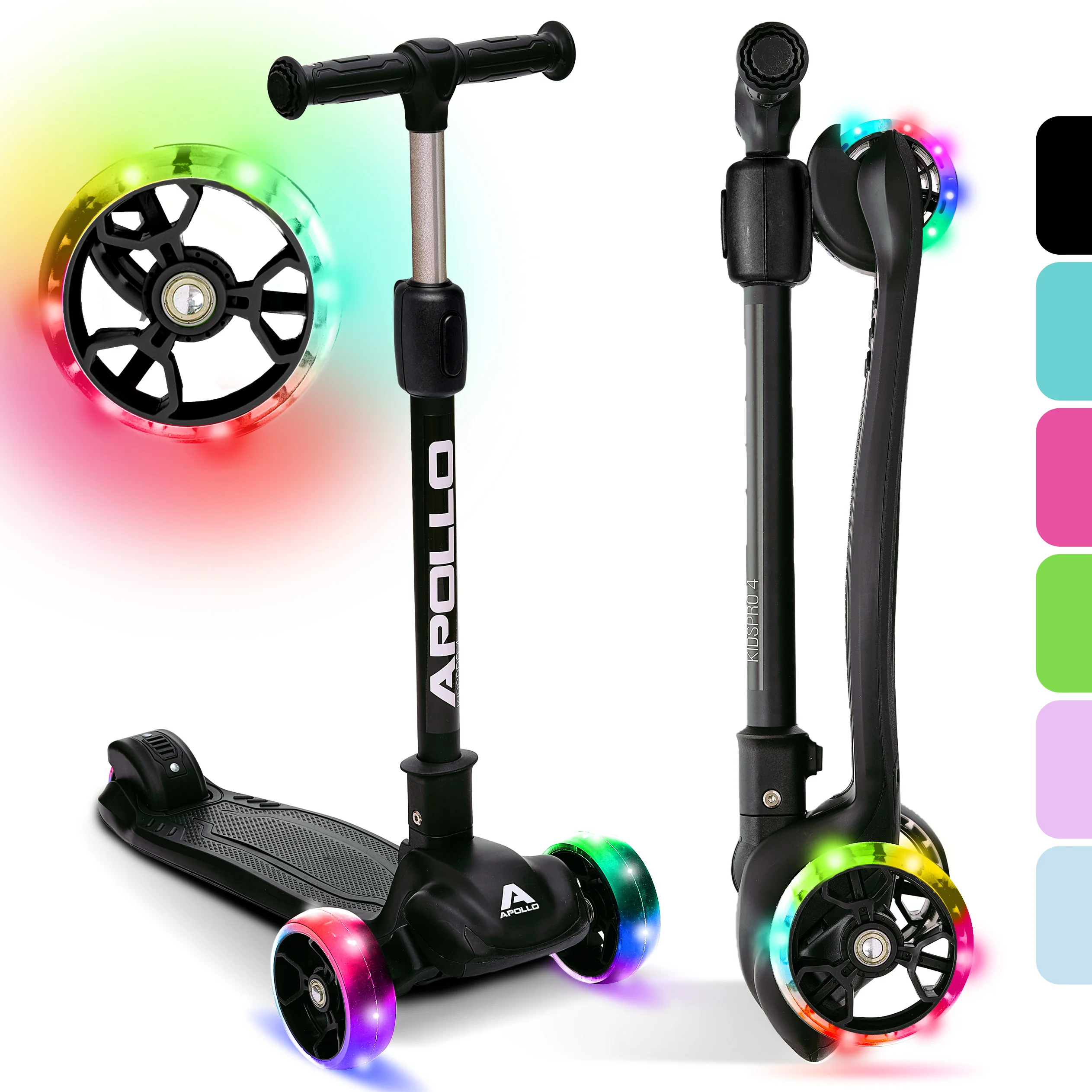 Kinderscooter "KidsPro4" klappbarer LED Roller - Image 8