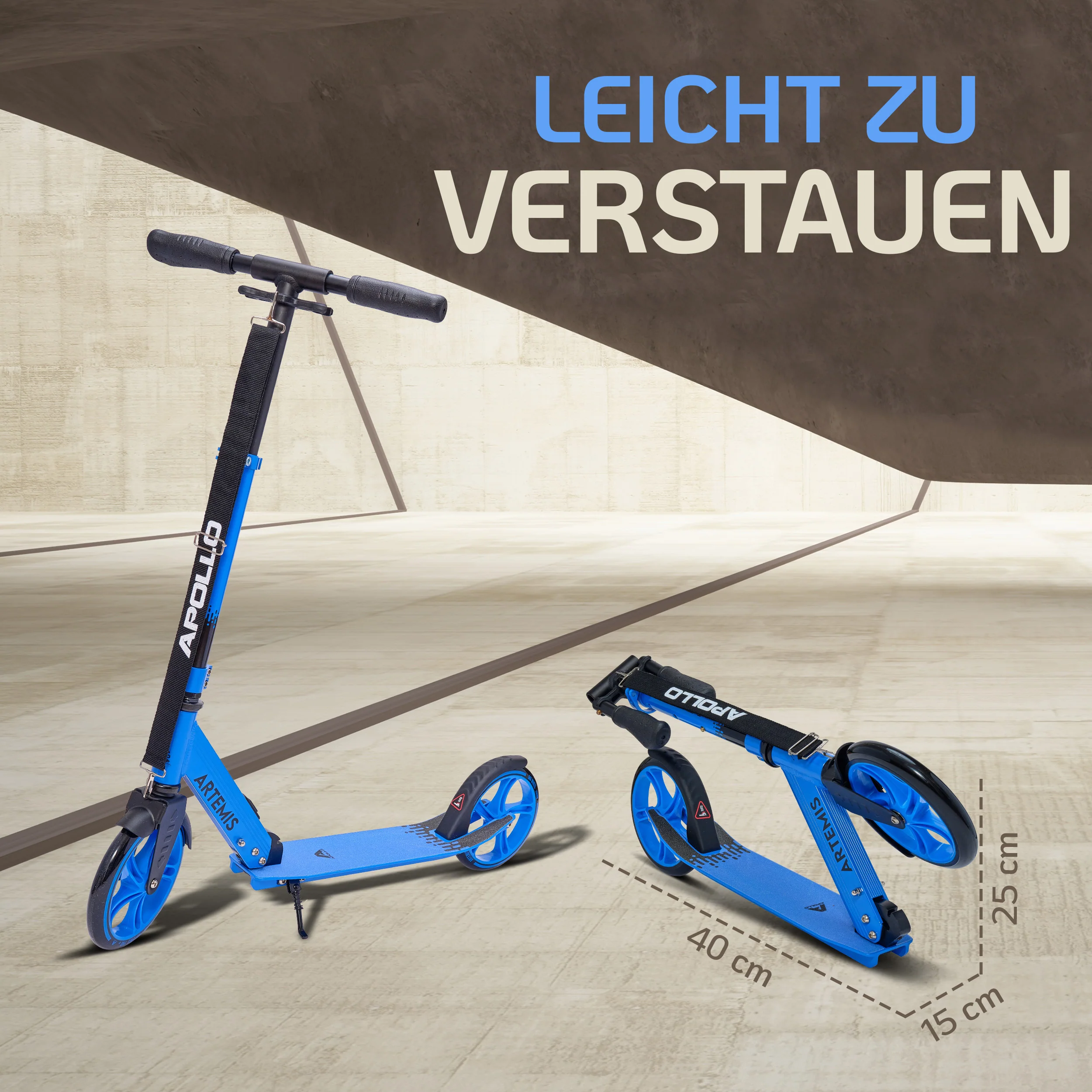 Klappbarer City Roller "Artemis" höhenverstellbarer Tretroller für Kinder & Jugendliche - Image 18