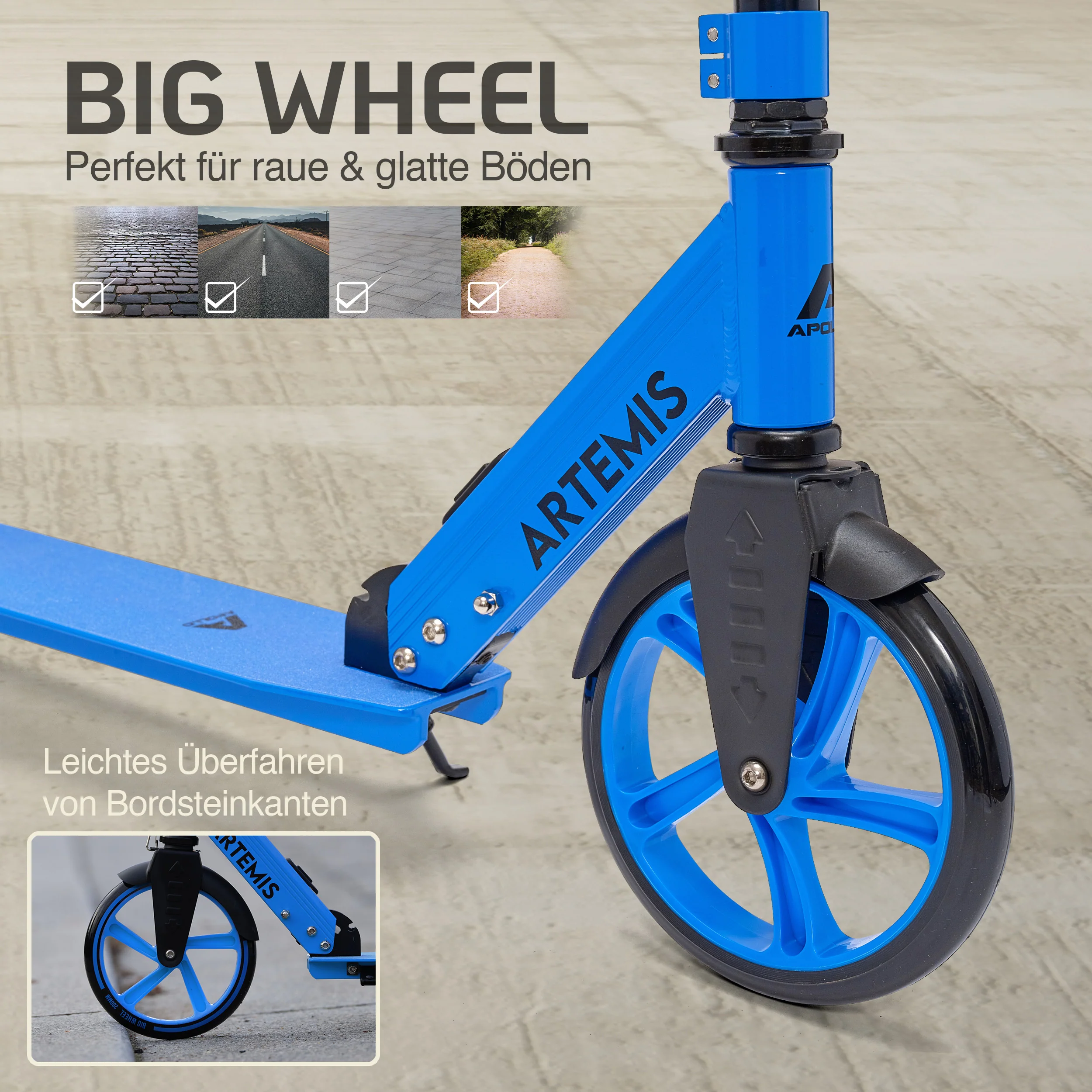 Klappbarer City Roller "Artemis" höhenverstellbarer Tretroller für Kinder & Jugendliche - Image 21