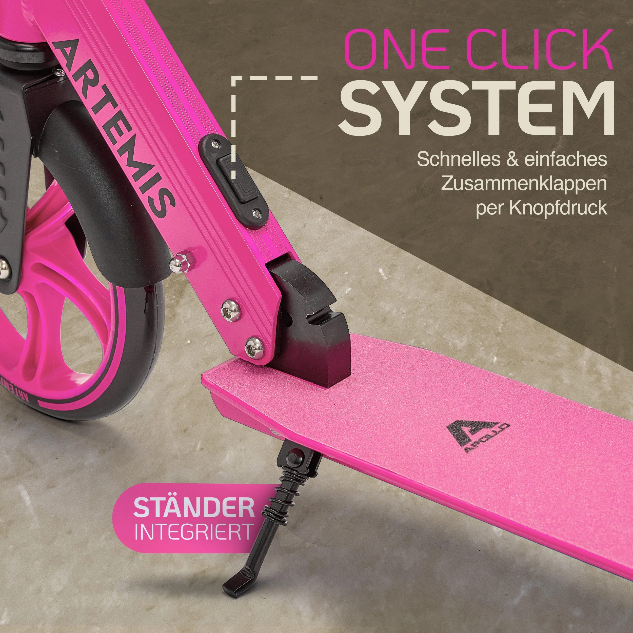Klappbarer City Roller "Artemis" höhenverstellbarer Tretroller für Kinder & Jugendliche - Image 27