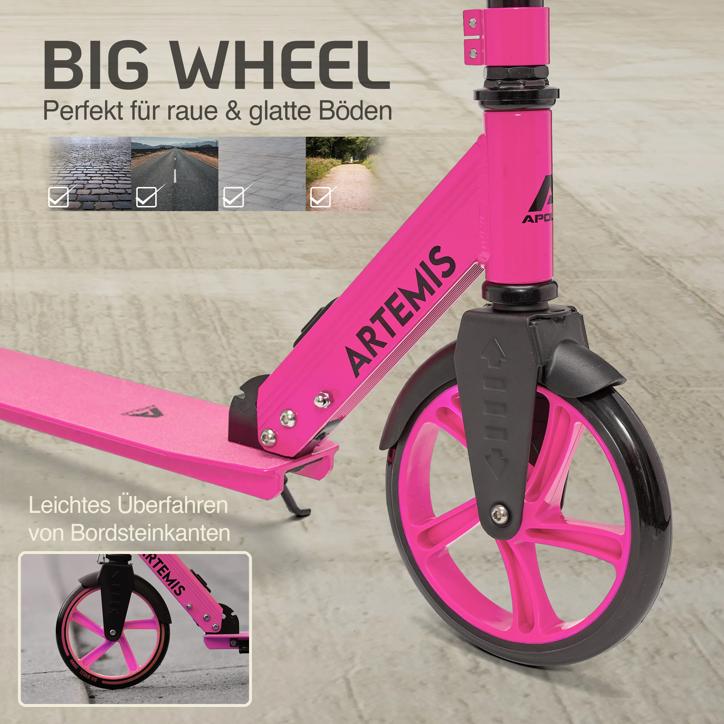Klappbarer City Roller "Artemis" höhenverstellbarer Tretroller für Kinder & Jugendliche - Image 28