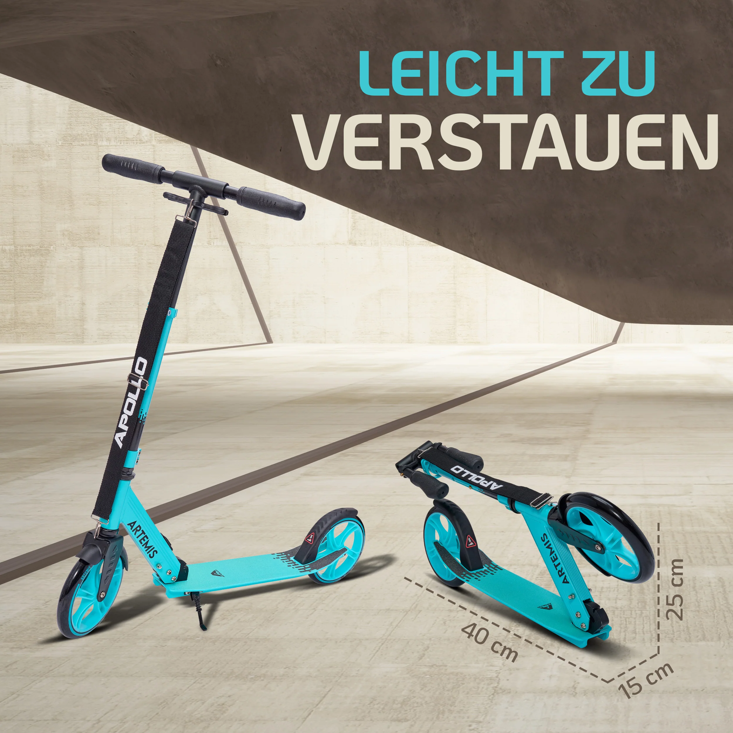 Klappbarer City Roller "Artemis" höhenverstellbarer Tretroller für Kinder & Jugendliche - Image 32