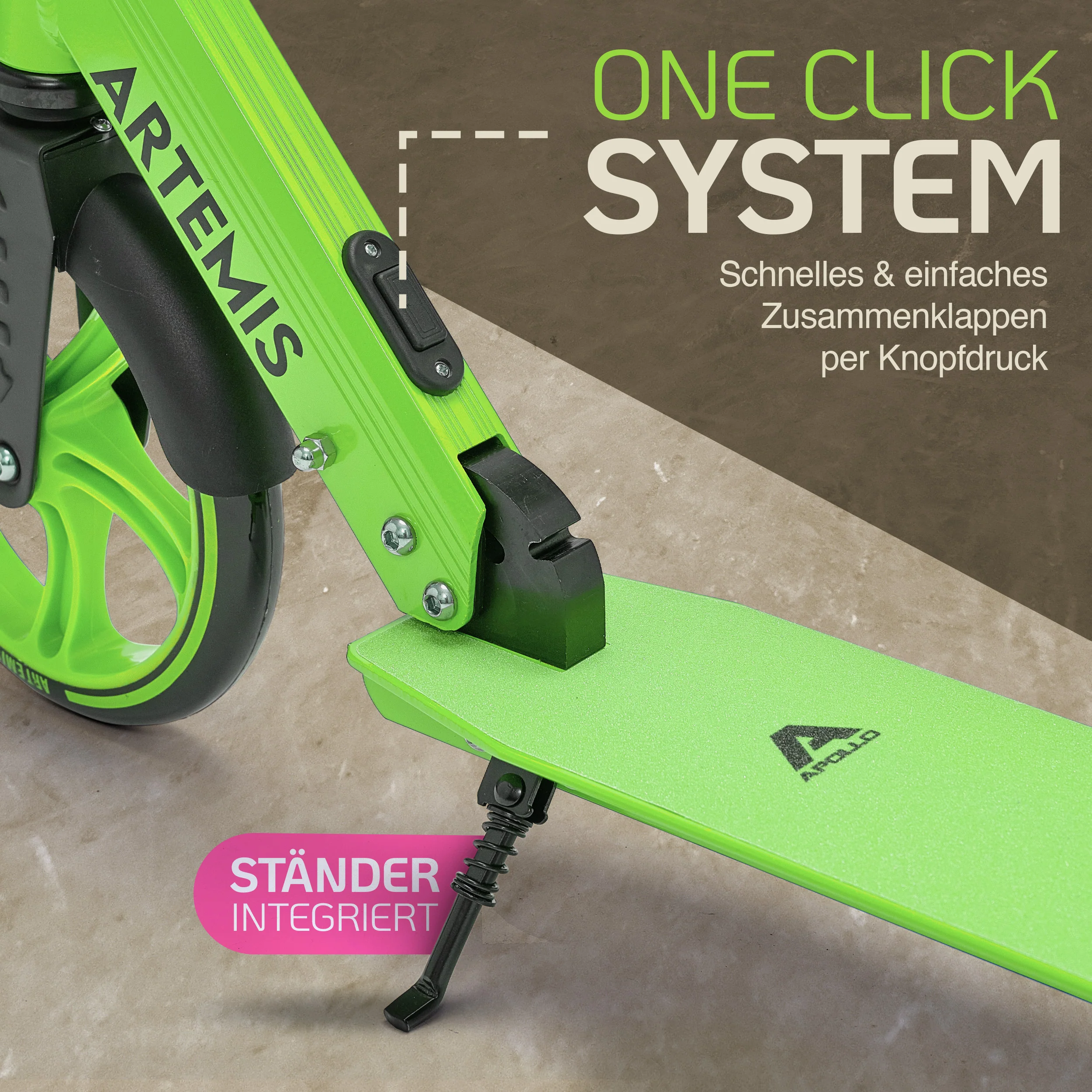 Klappbarer City Roller "Artemis" höhenverstellbarer Tretroller für Kinder & Jugendliche - Image 41