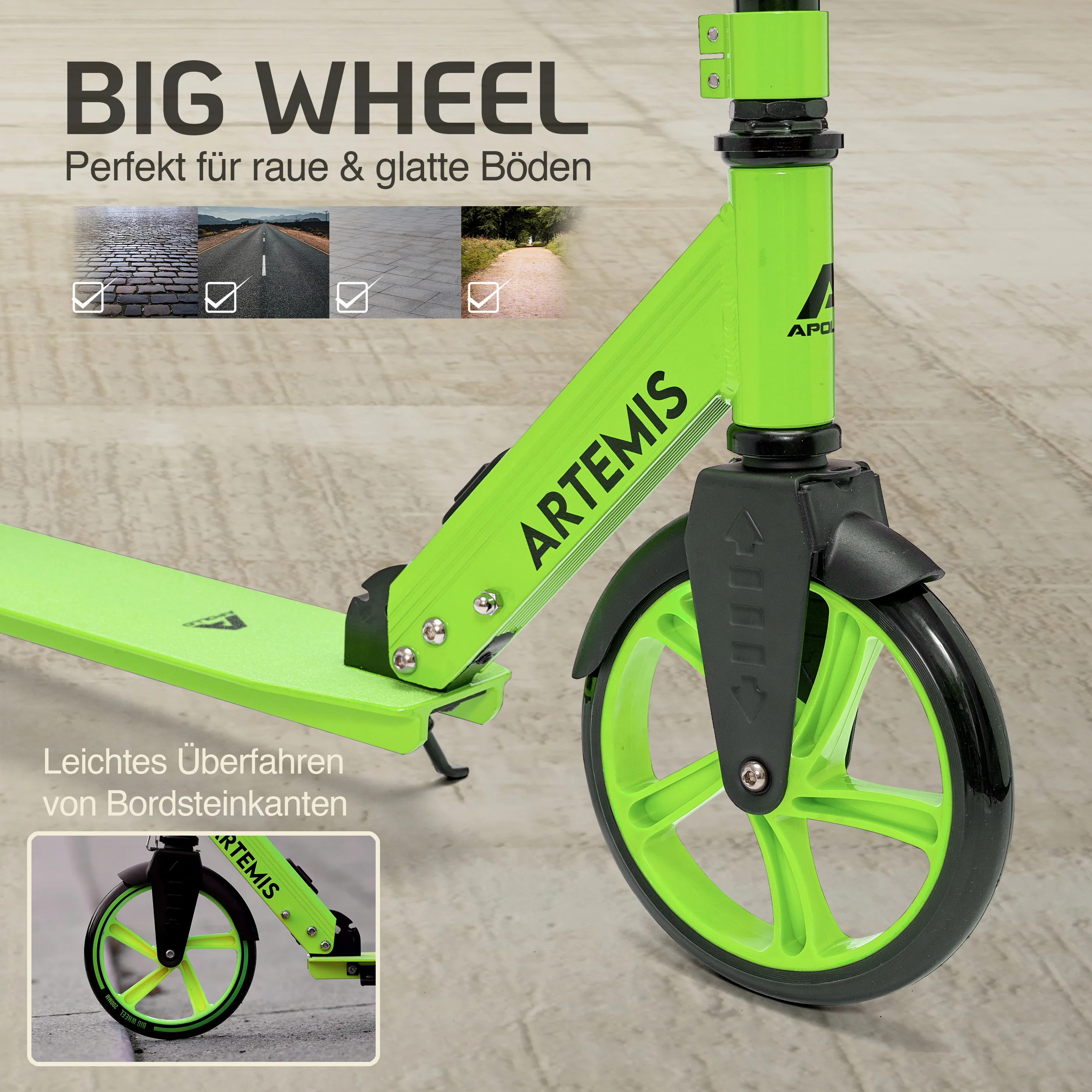 Klappbarer City Roller "Artemis" höhenverstellbarer Tretroller für Kinder & Jugendliche - Image 42