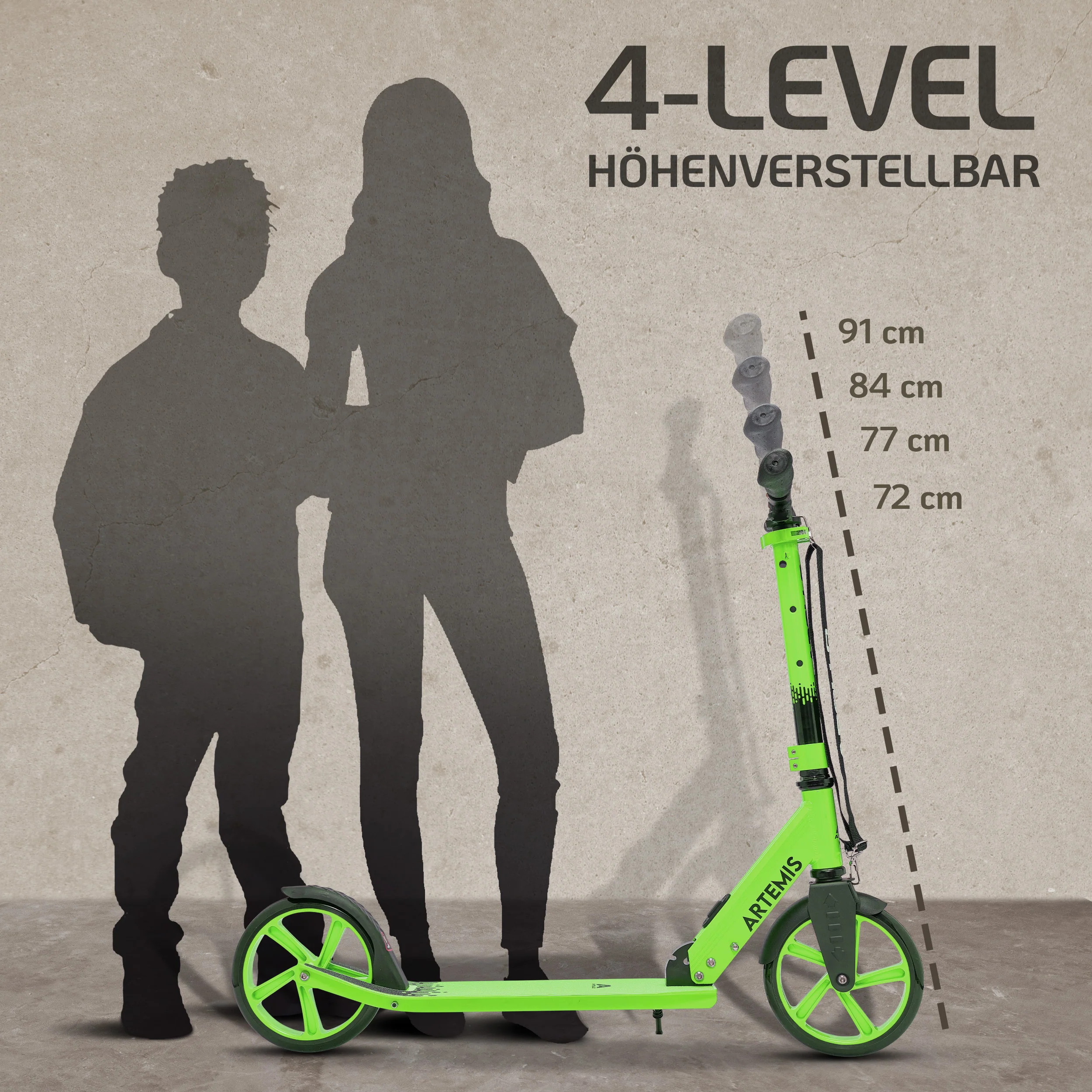 Klappbarer City Roller "Artemis" höhenverstellbarer Tretroller für Kinder & Jugendliche - Image 43