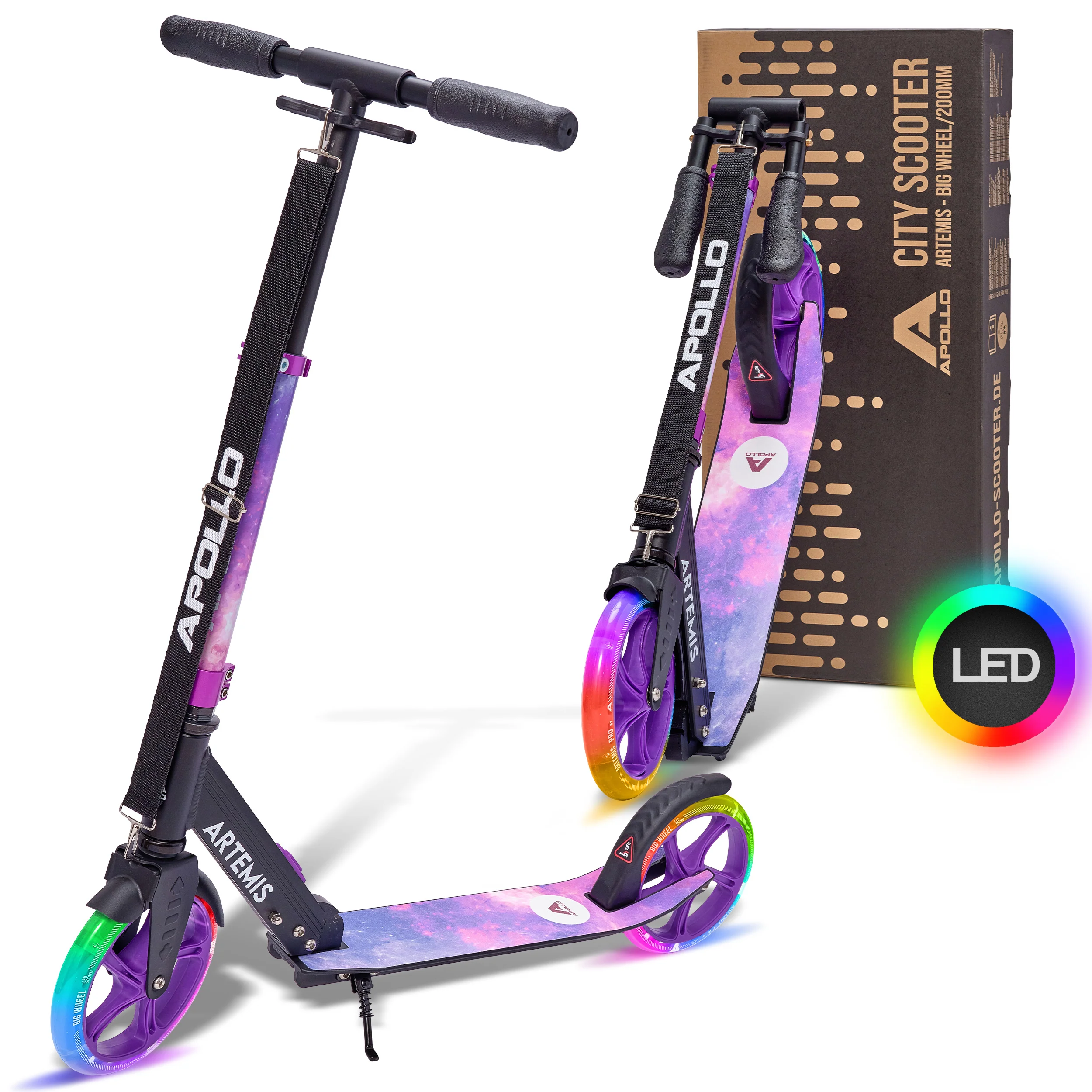 Klappbarer City Roller "Artemis" höhenverstellbarer Tretroller für Kinder & Jugendliche - Image 9
