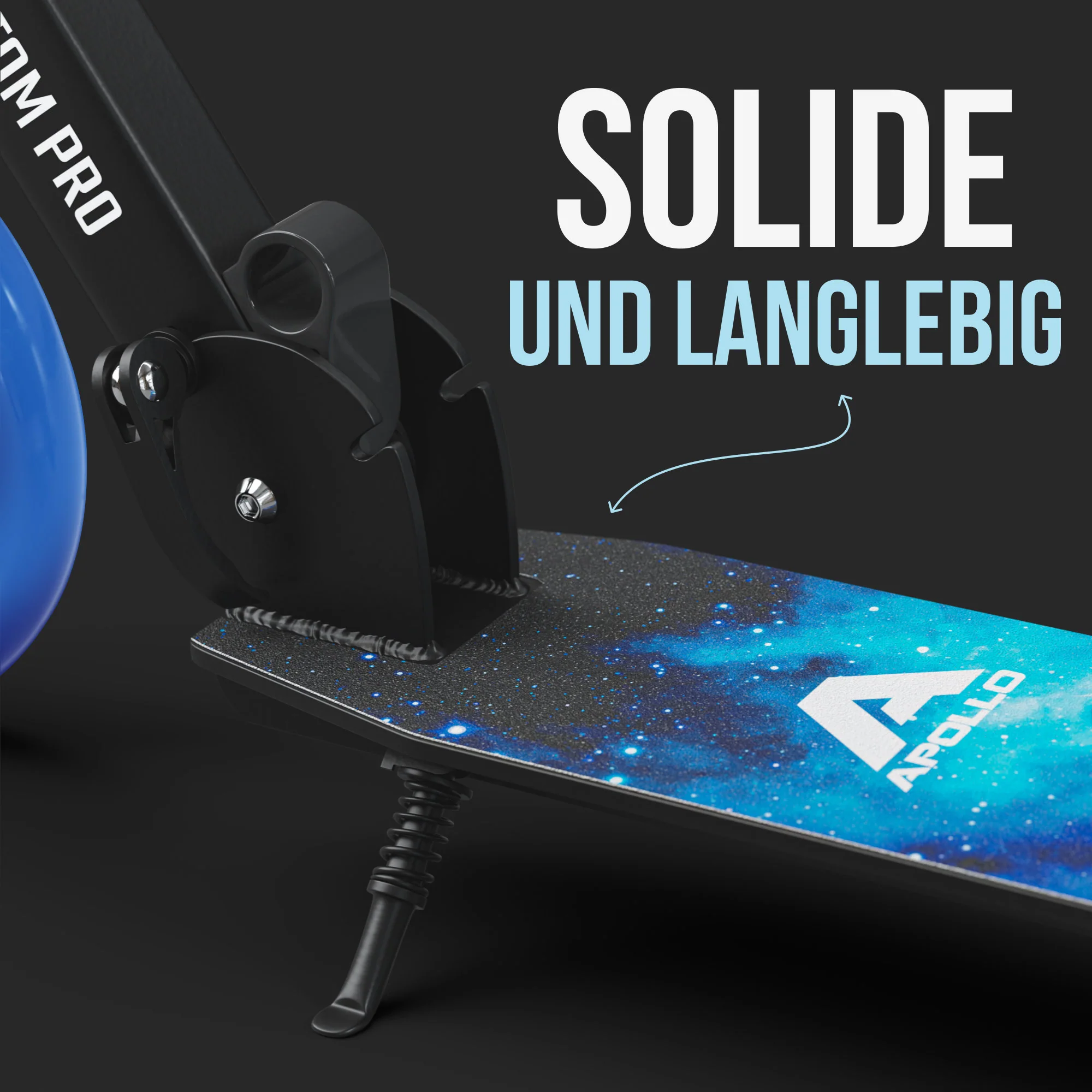 Klappbarer City Roller für Kinder "Phantom" höhenverstellbarer Tretroller - Image 12