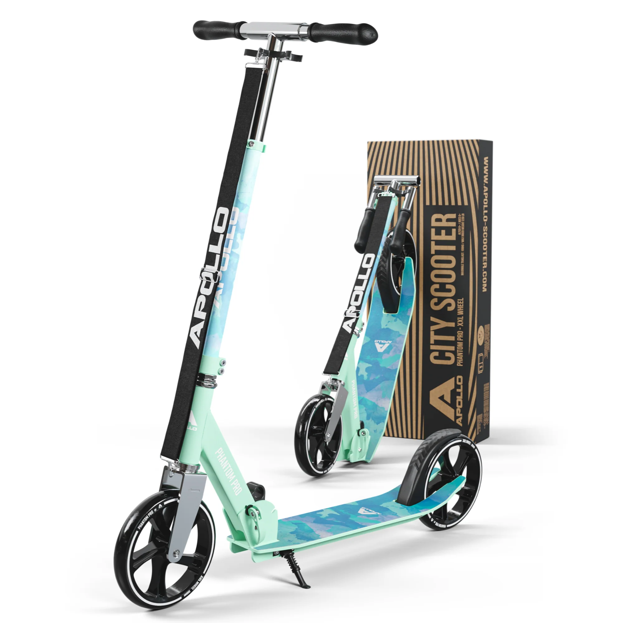 Klappbarer City Roller für Kinder "Phantom" höhenverstellbarer Tretroller - Image 15