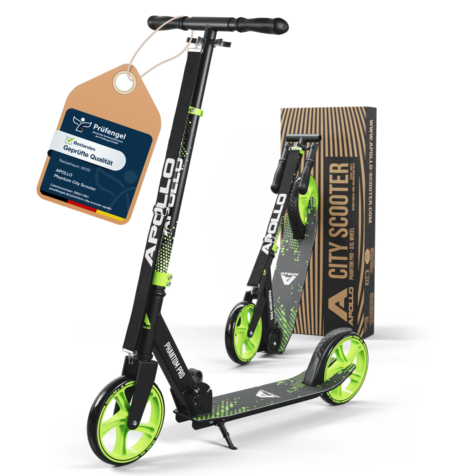 Klappbarer City Roller für Kinder "Phantom" höhenverstellbarer Tretroller - Image 28