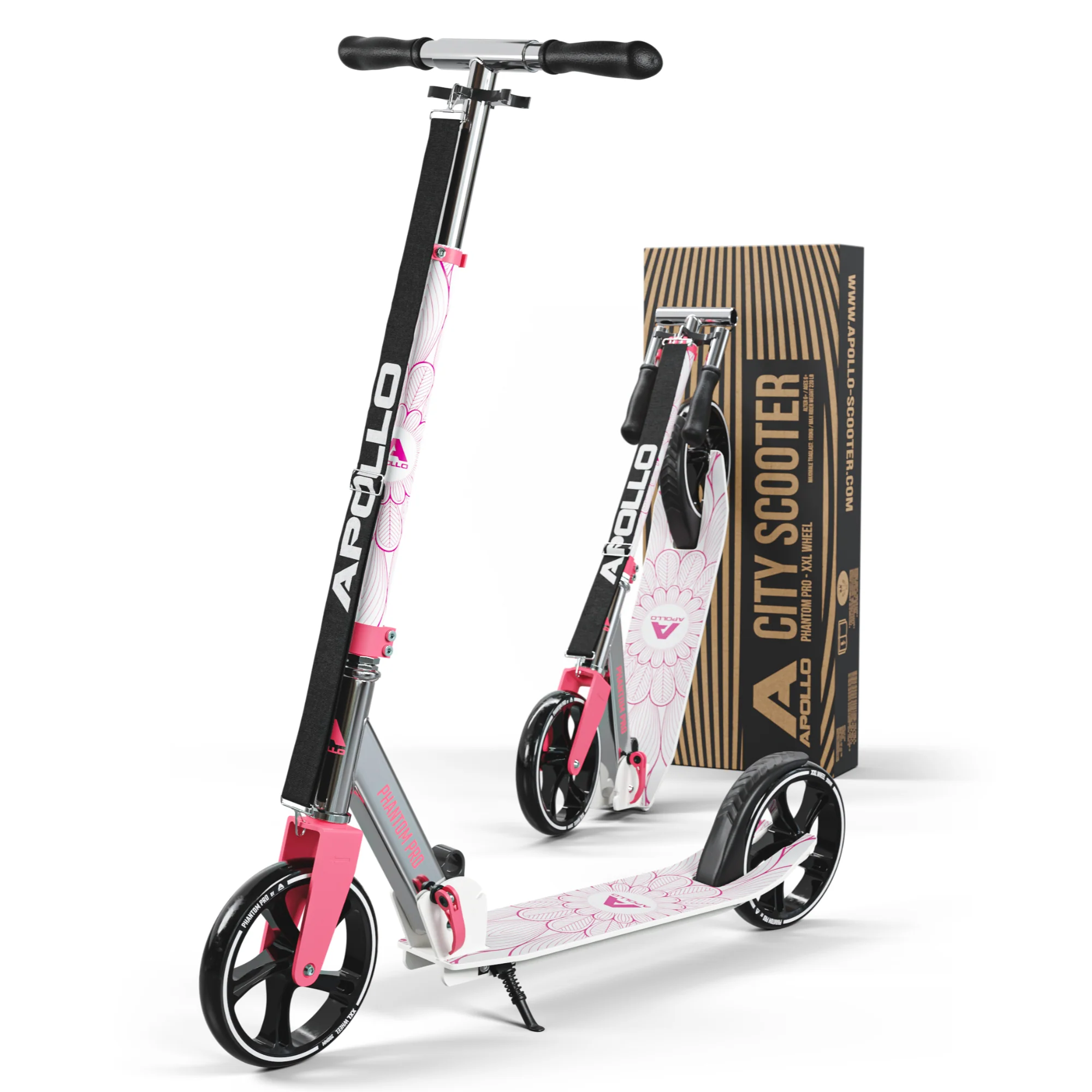 Klappbarer City Roller für Kinder "Phantom" höhenverstellbarer Tretroller - Image 36