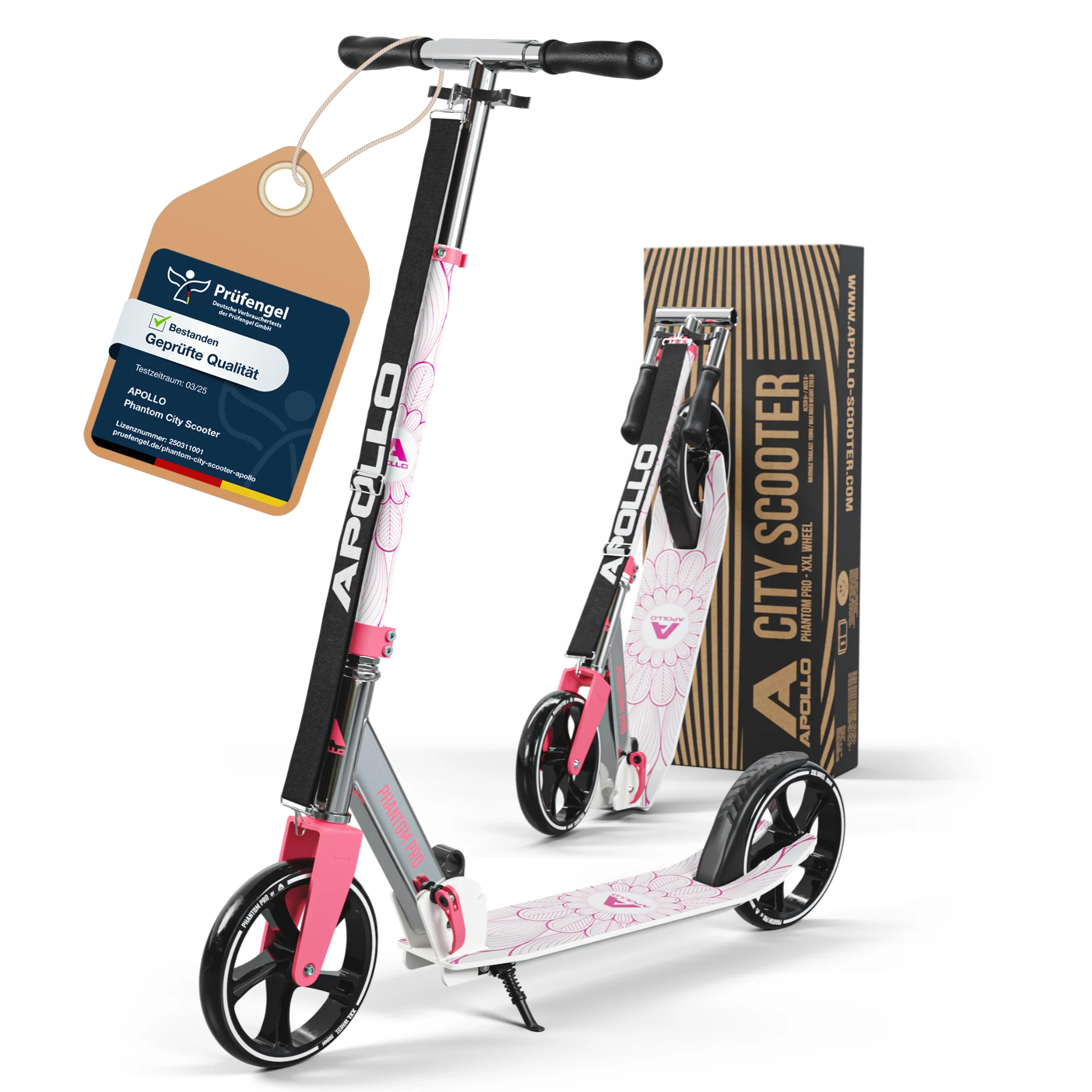 Klappbarer City Roller für Kinder "Phantom" höhenverstellbarer Tretroller - Image 42