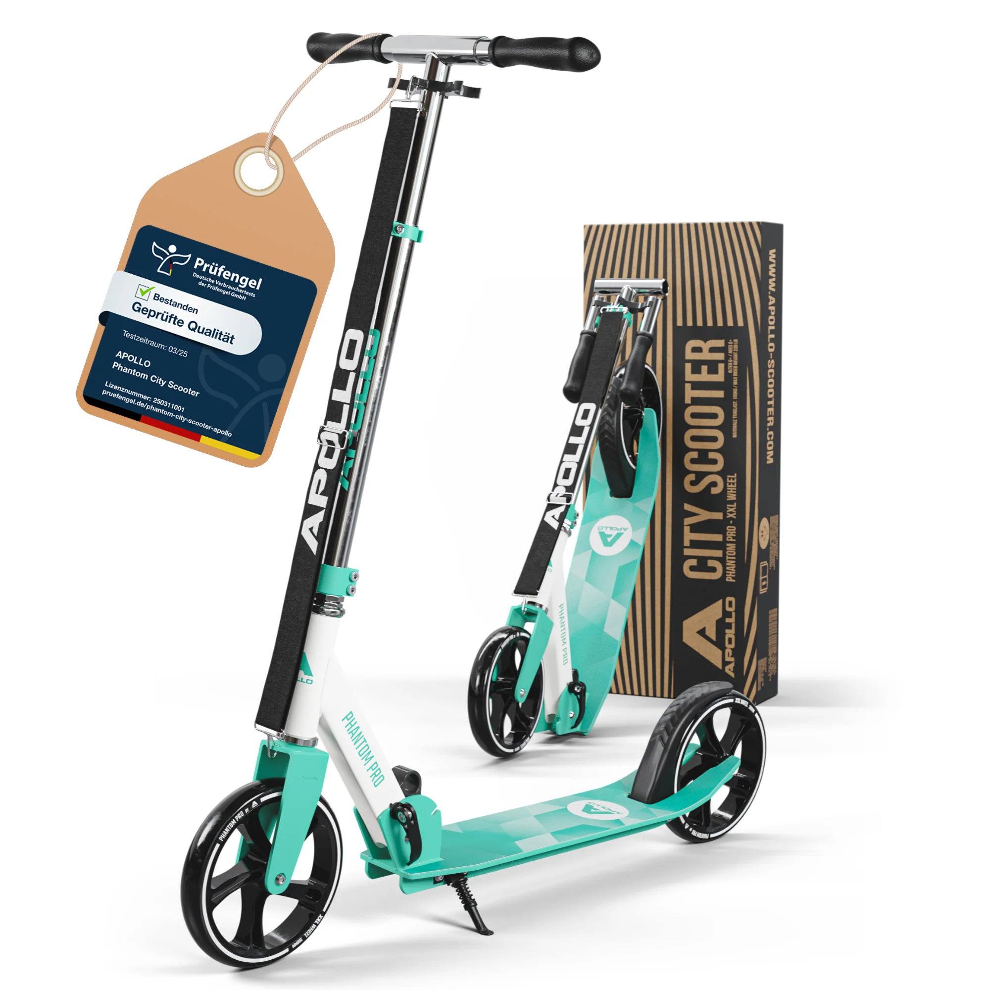 Klappbarer City Roller für Kinder "Phantom" höhenverstellbarer Tretroller - Image 49