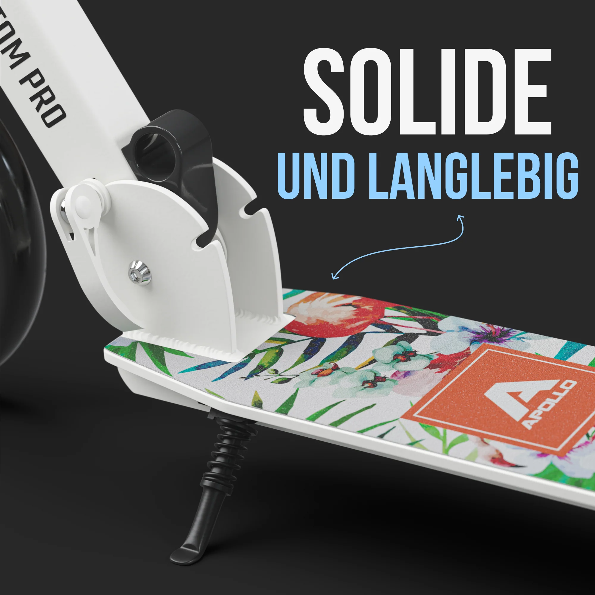 Klappbarer City Roller für Kinder "Phantom" höhenverstellbarer Tretroller - Image 5