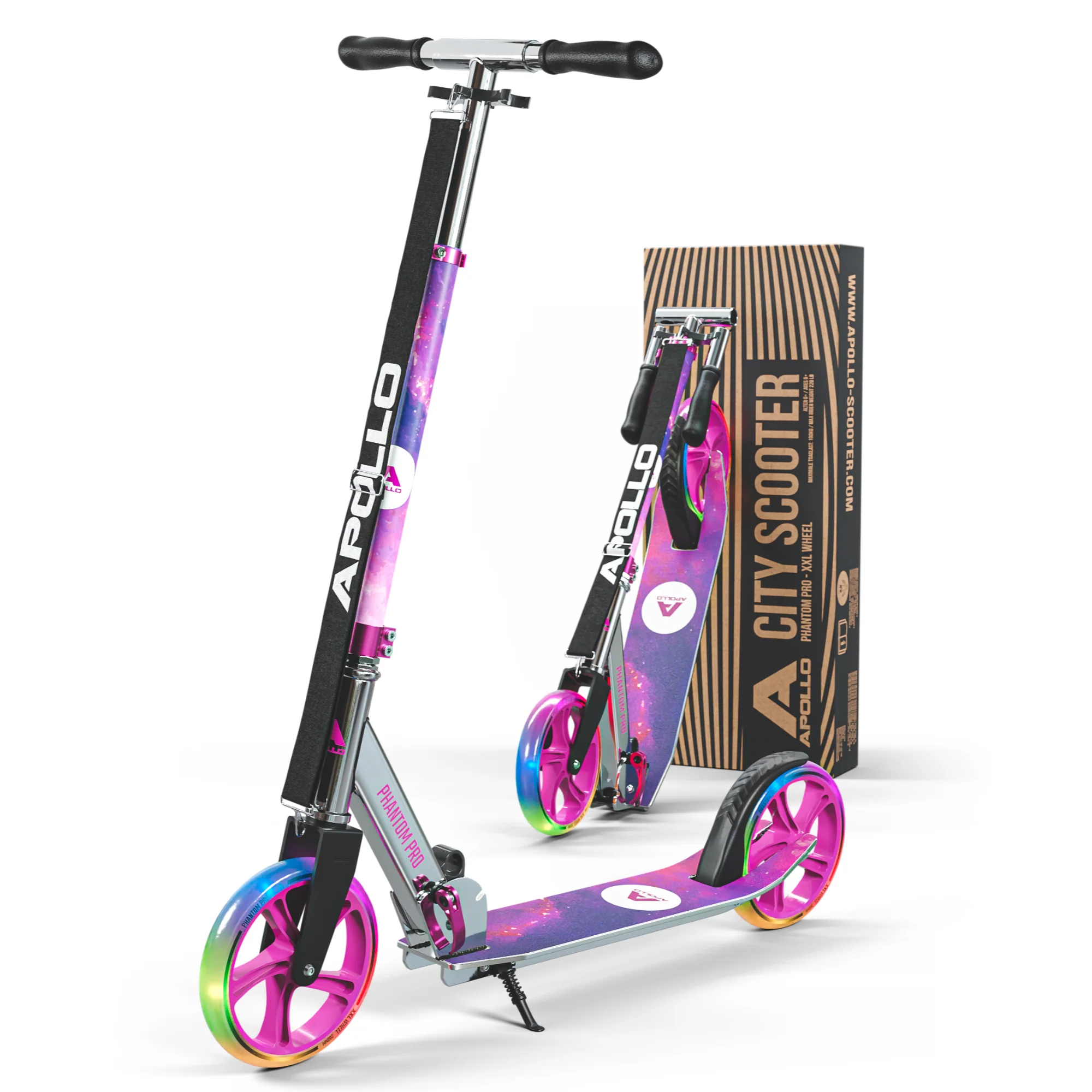 Klappbarer City Roller für Kinder "Phantom" höhenverstellbarer Tretroller - Image 50