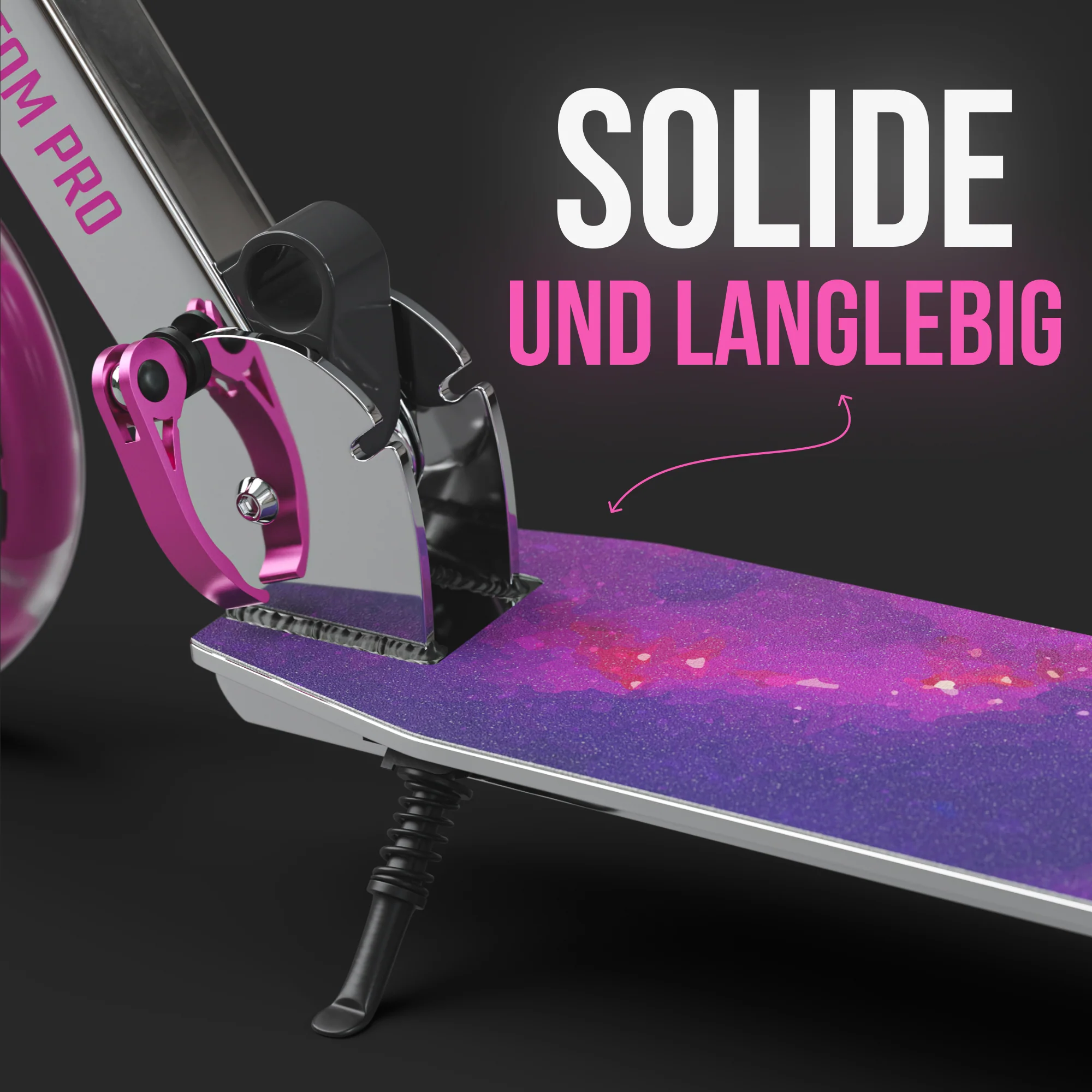Klappbarer City Roller für Kinder "Phantom" höhenverstellbarer Tretroller - Image 54