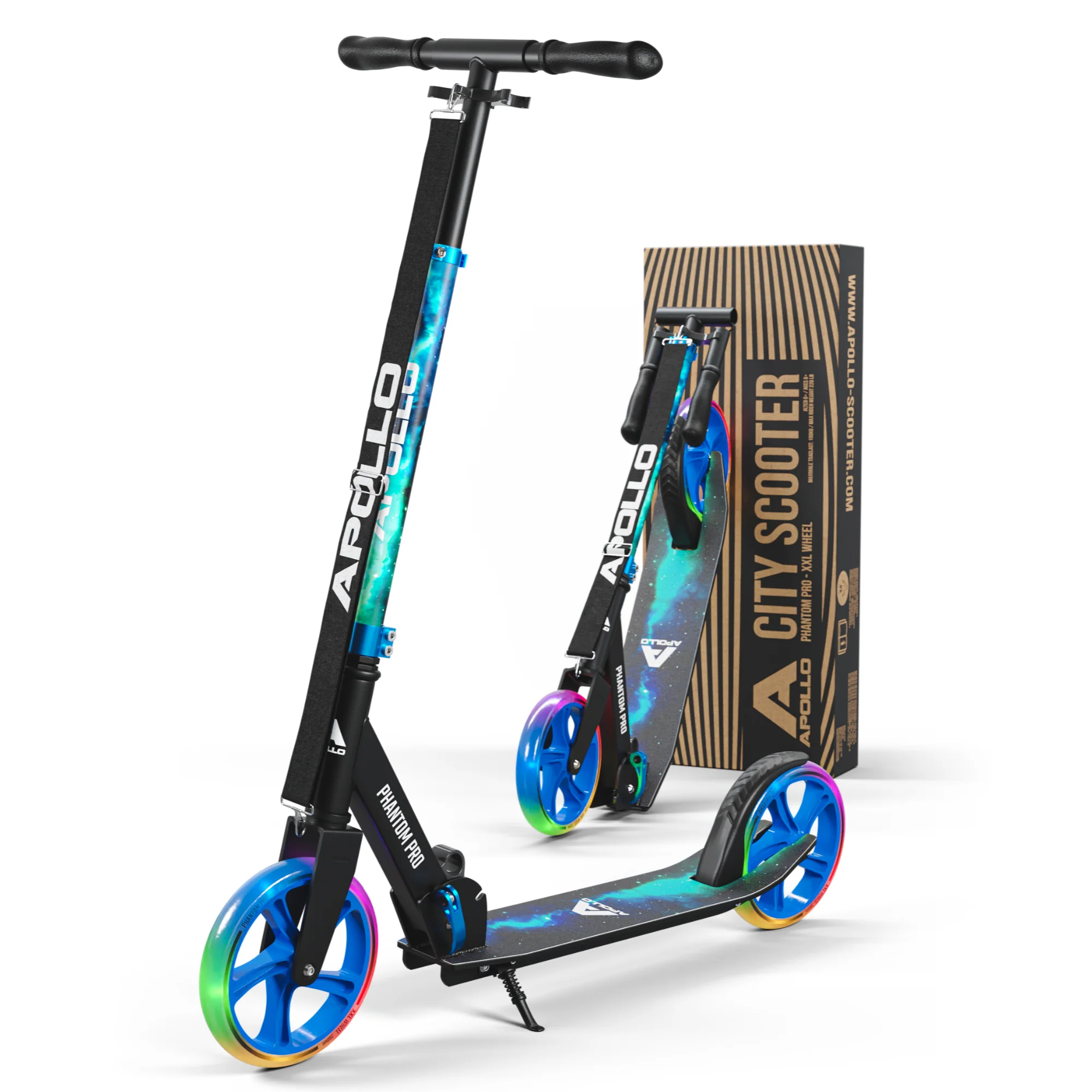 Klappbarer City Roller für Kinder "Phantom" höhenverstellbarer Tretroller - Image 57