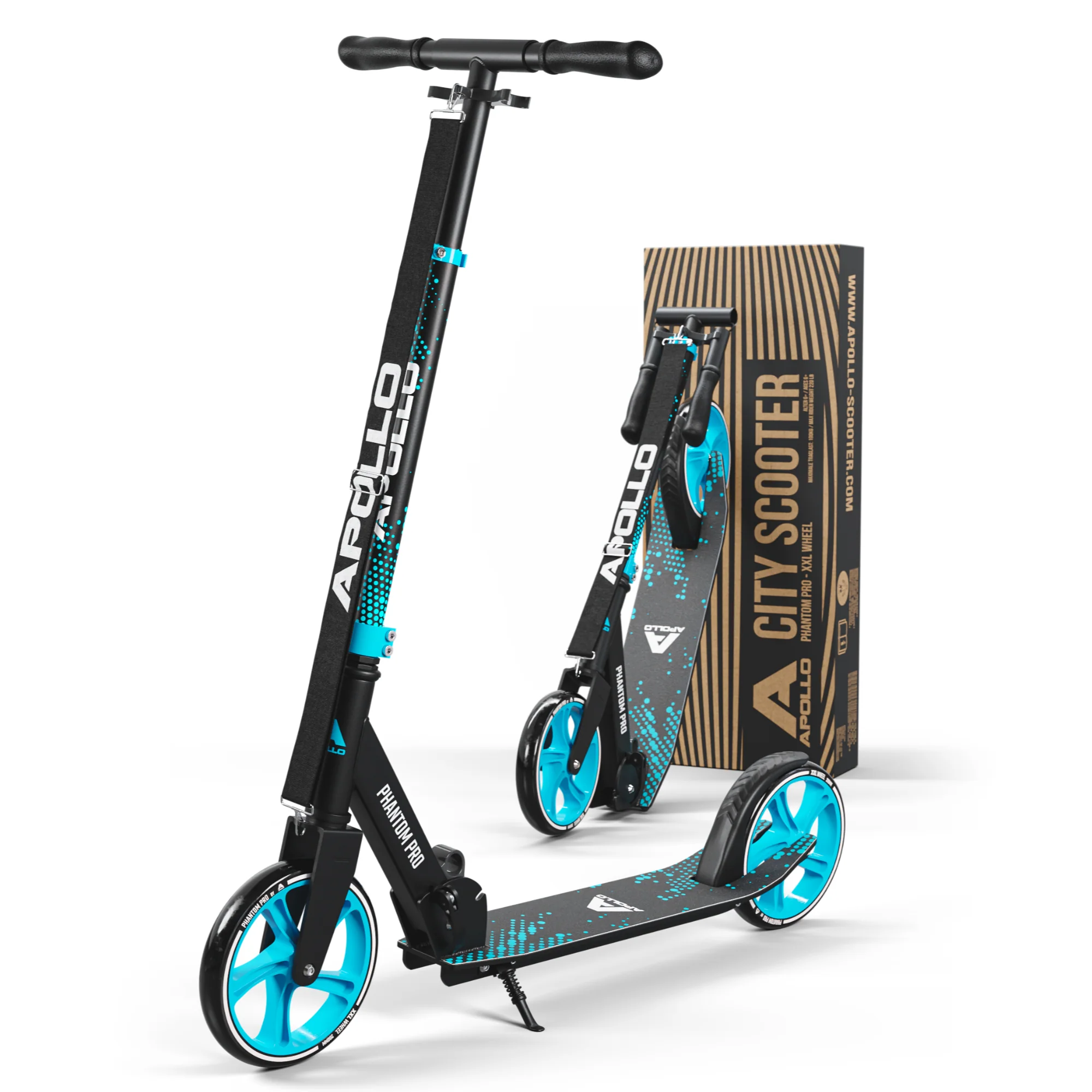Klappbarer City Roller für Kinder "Phantom" höhenverstellbarer Tretroller - Image 64
