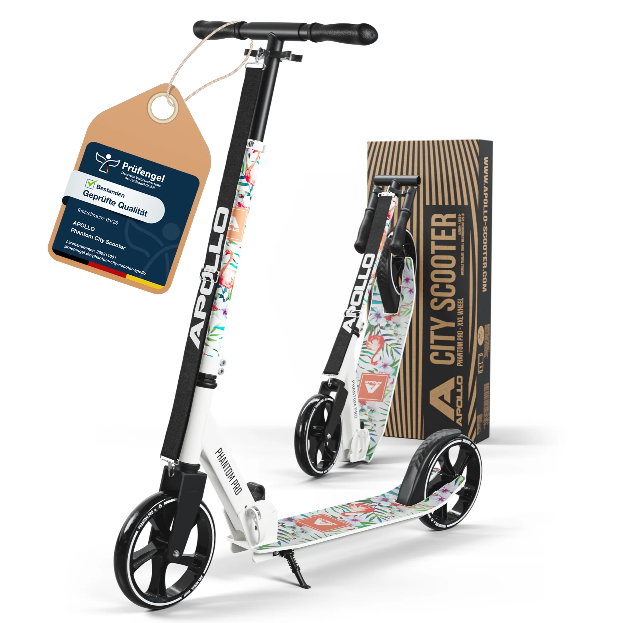 Klappbarer City Roller für Kinder "Phantom" höhenverstellbarer Tretroller - Image 7