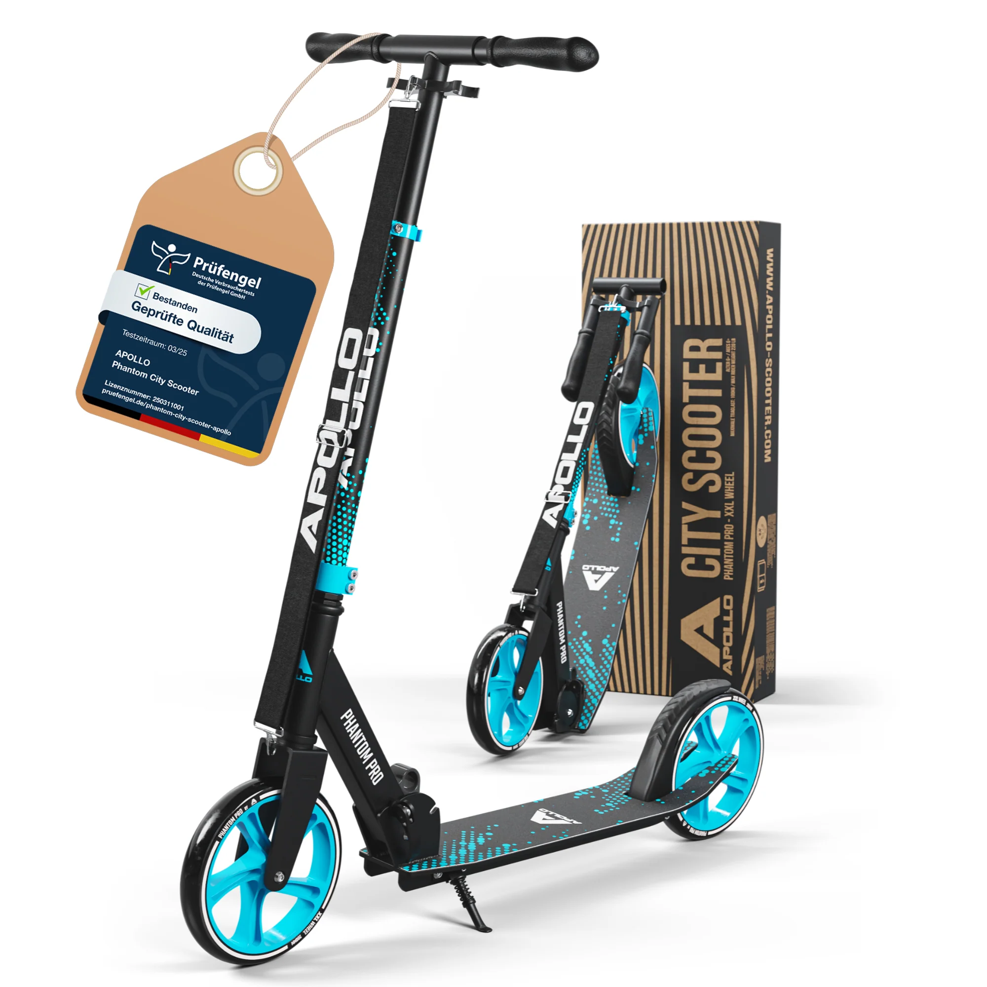 Klappbarer City Roller für Kinder "Phantom" höhenverstellbarer Tretroller - Image 70