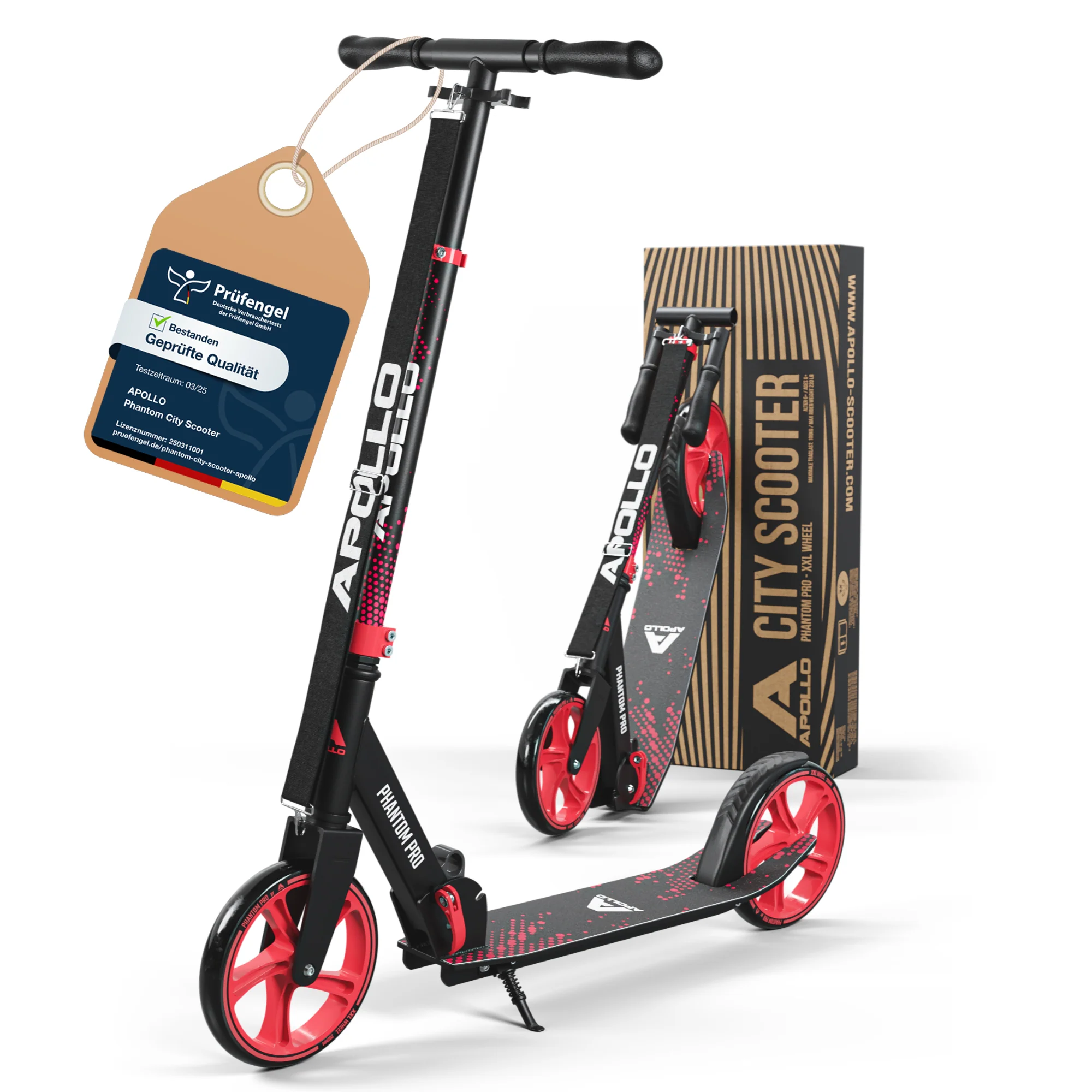Klappbarer City Roller für Kinder "Phantom" höhenverstellbarer Tretroller - Image 77