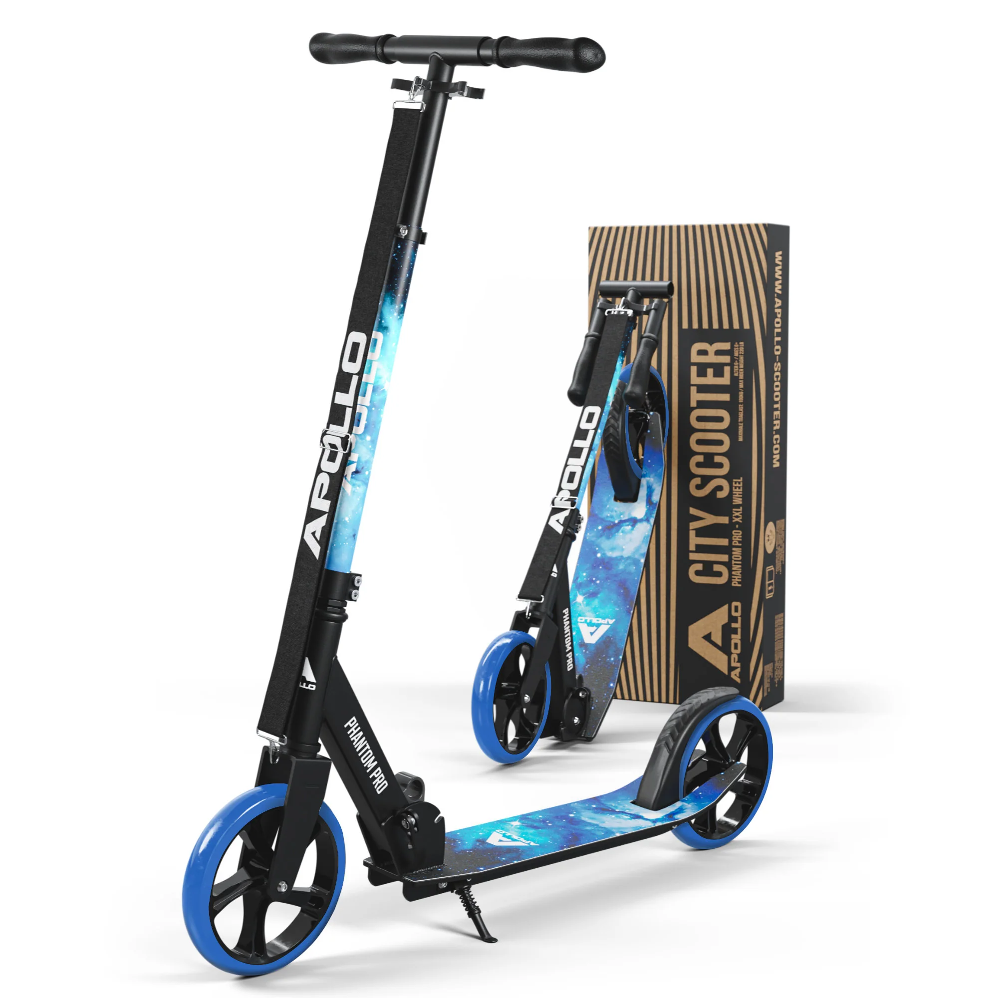 Klappbarer City Roller für Kinder "Phantom" höhenverstellbarer Tretroller - Image 8