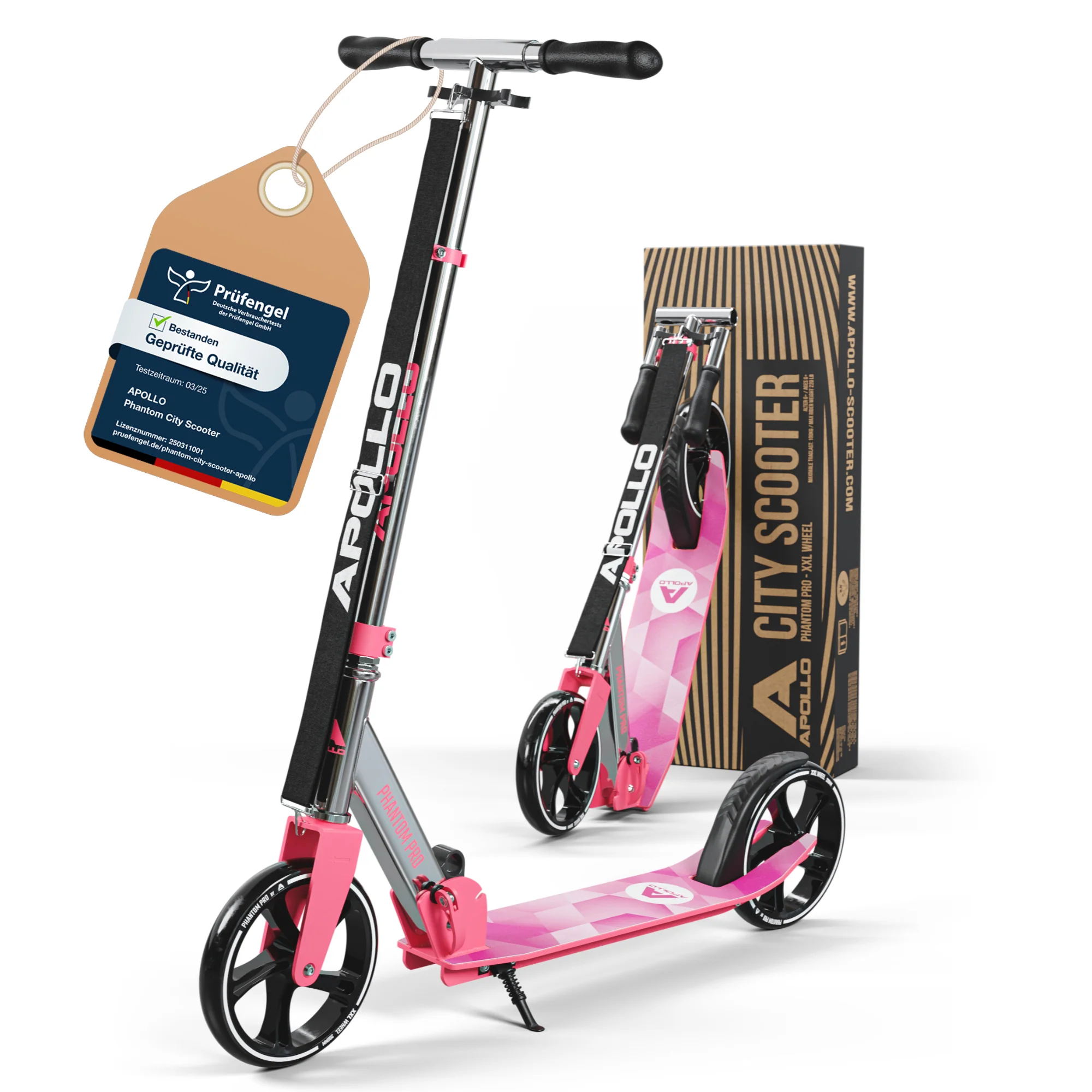 Klappbarer City Roller für Kinder "Phantom" höhenverstellbarer Tretroller - Image 84