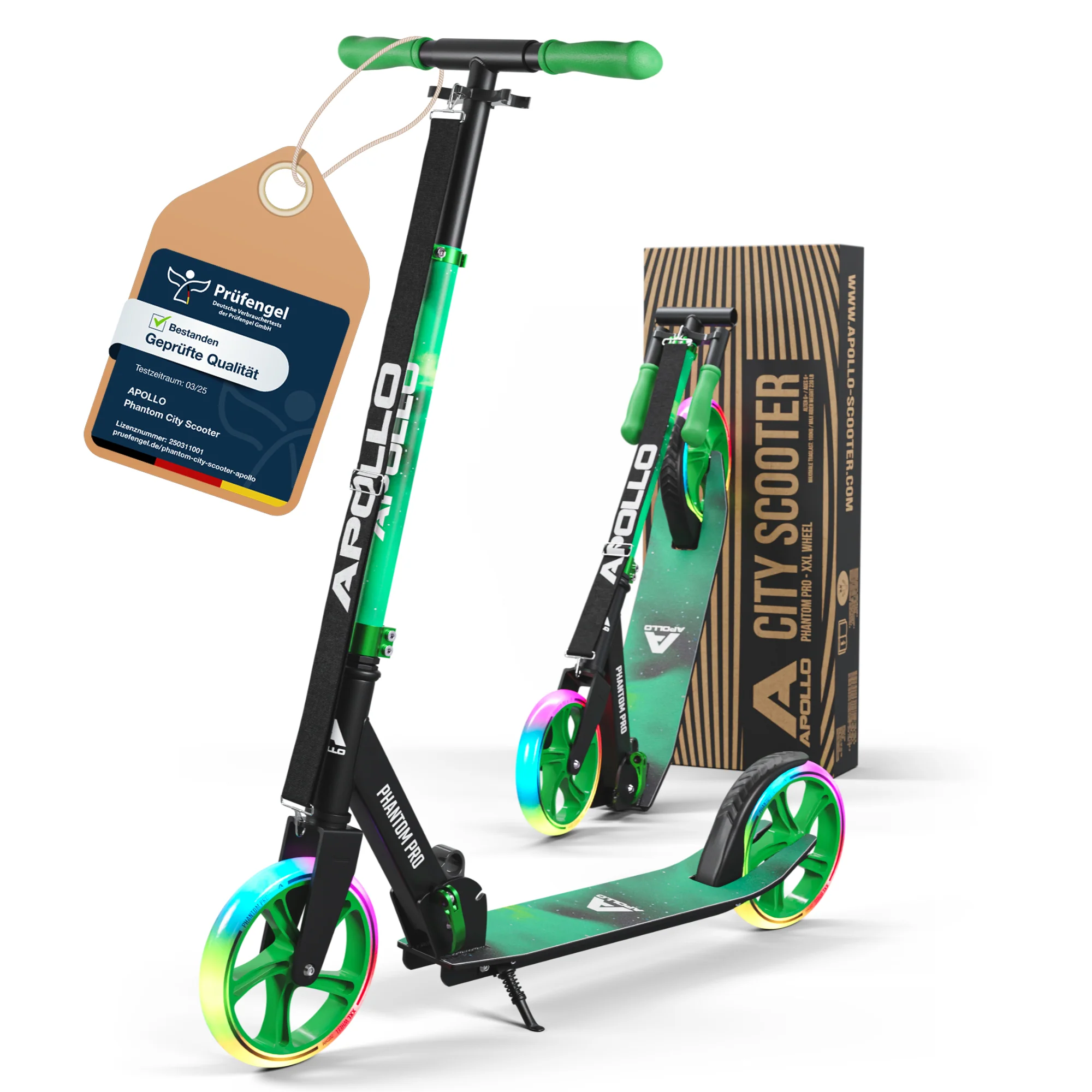 Klappbarer City Roller für Kinder "Phantom" höhenverstellbarer Tretroller - Image 91