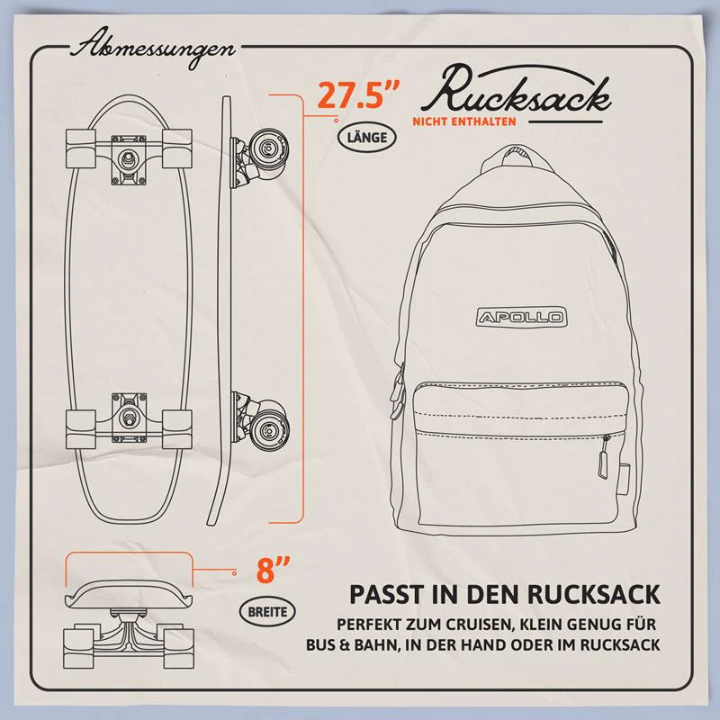 Mini-Longboard - Nebula Midi - 27" Midi Cruiser als Komplett-Board - Image 3