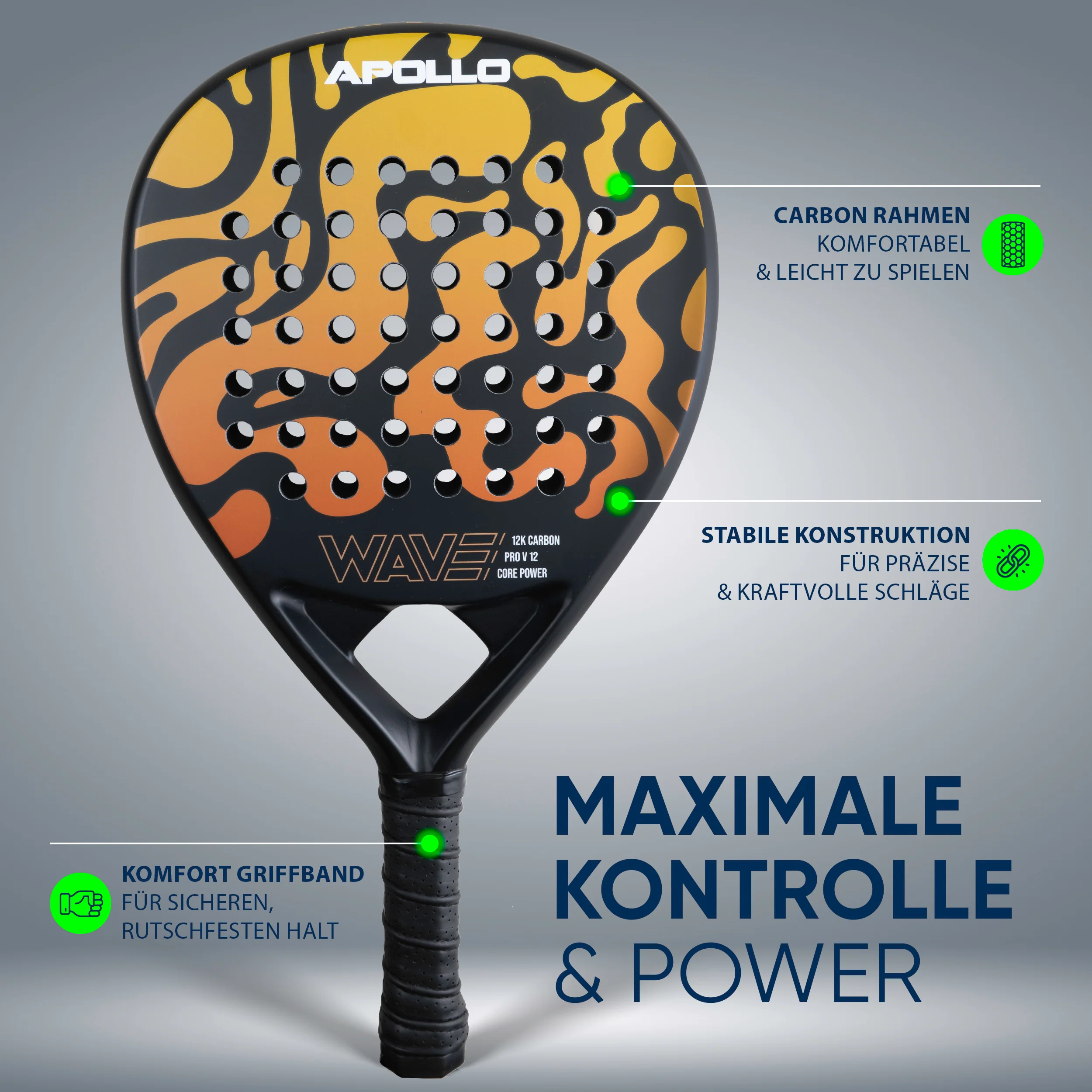 Padelschläger / Padel Rackets - 12 K Wave - Image 14
