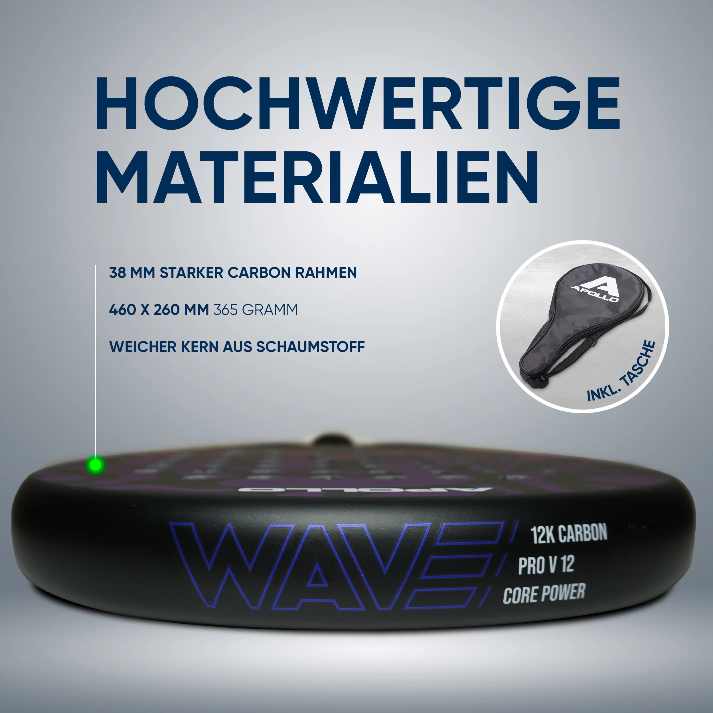 Padelschläger / Padel Rackets - 12 K Wave - Image 5