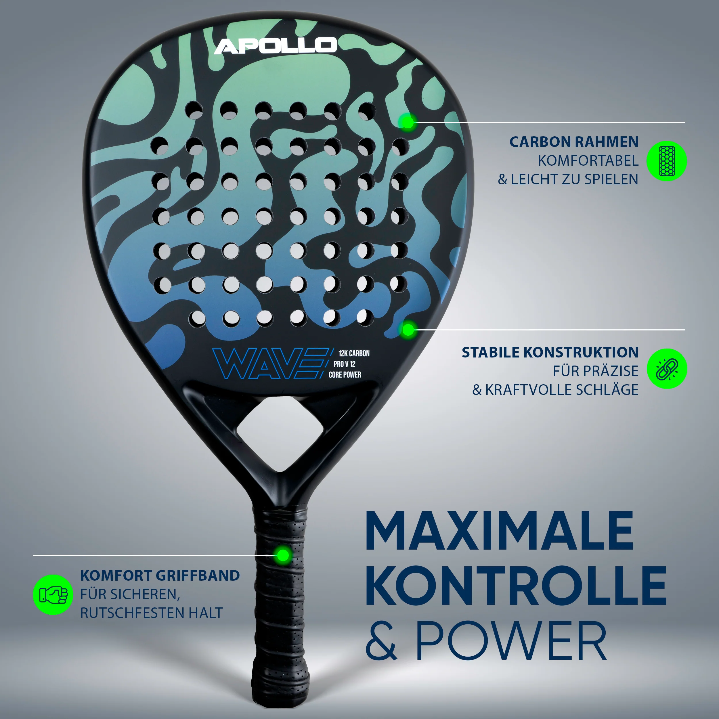 Padelschläger / Padel Rackets - 12 K Wave - Image 8
