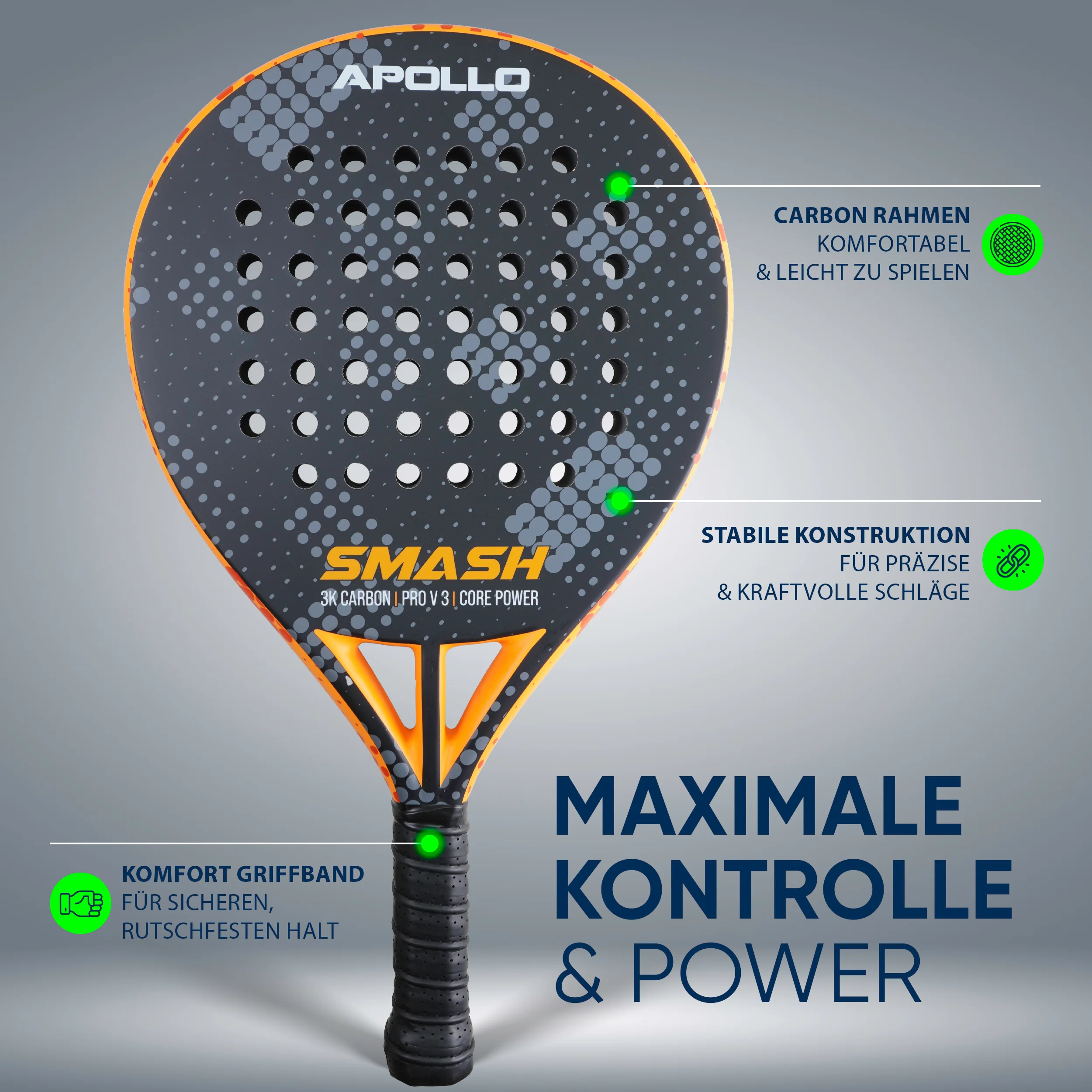 Padelschläger / Padel Rackets - 3K Smash - Image 9