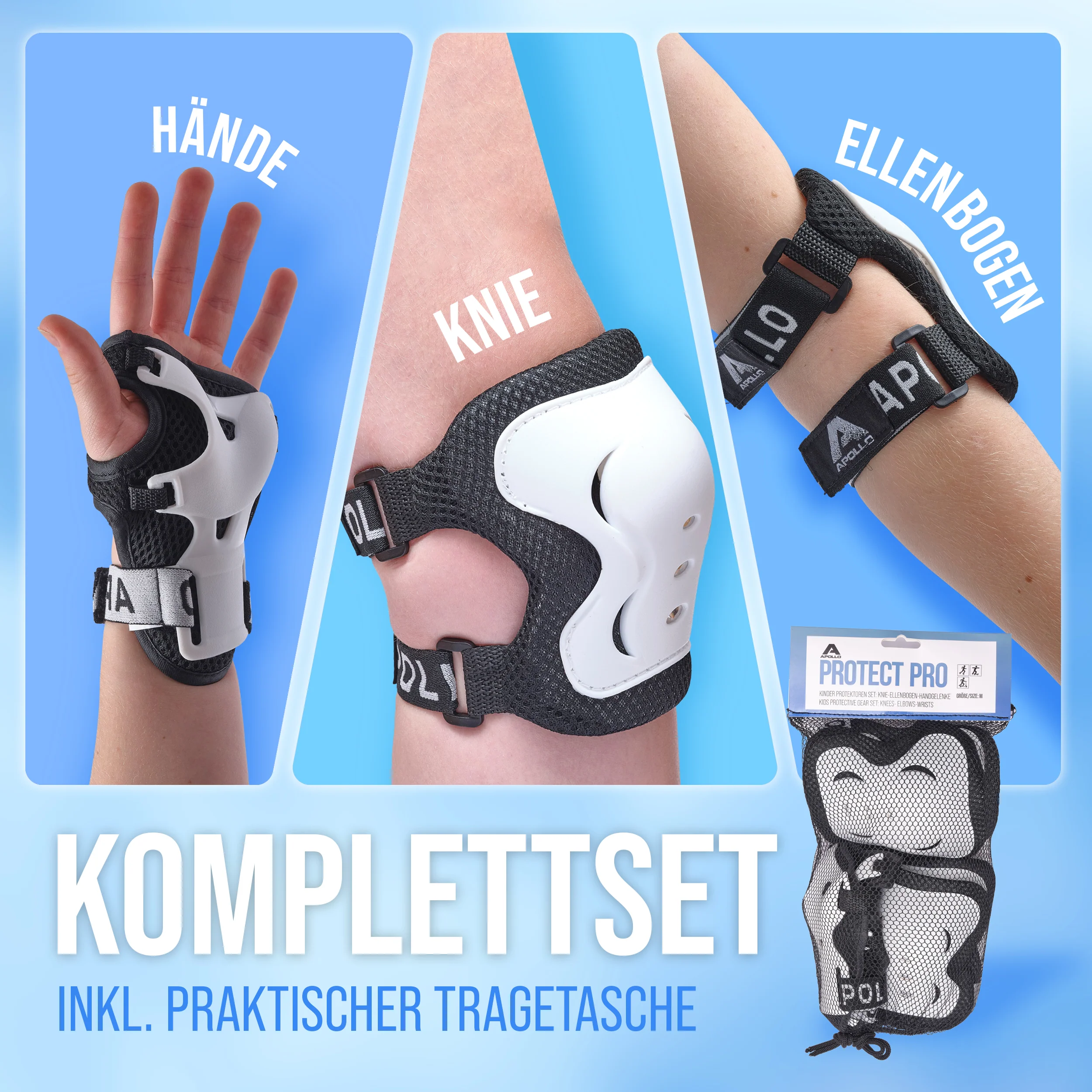 Apollo Schoner Set für Kinder, Knie und Ellenbogenschützer - Image 16