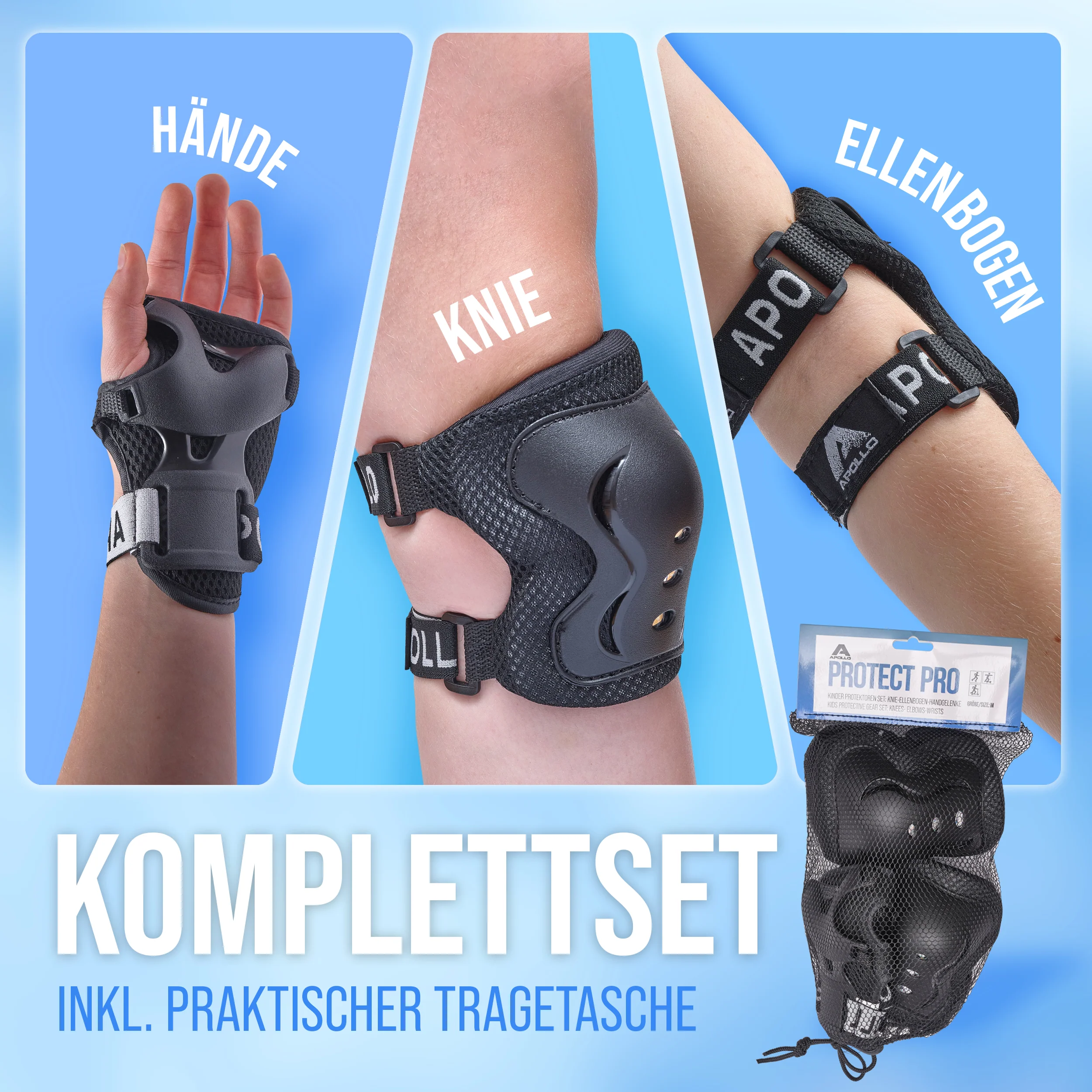 Apollo Schoner Set für Kinder, Knie und Ellenbogenschützer - Image 23