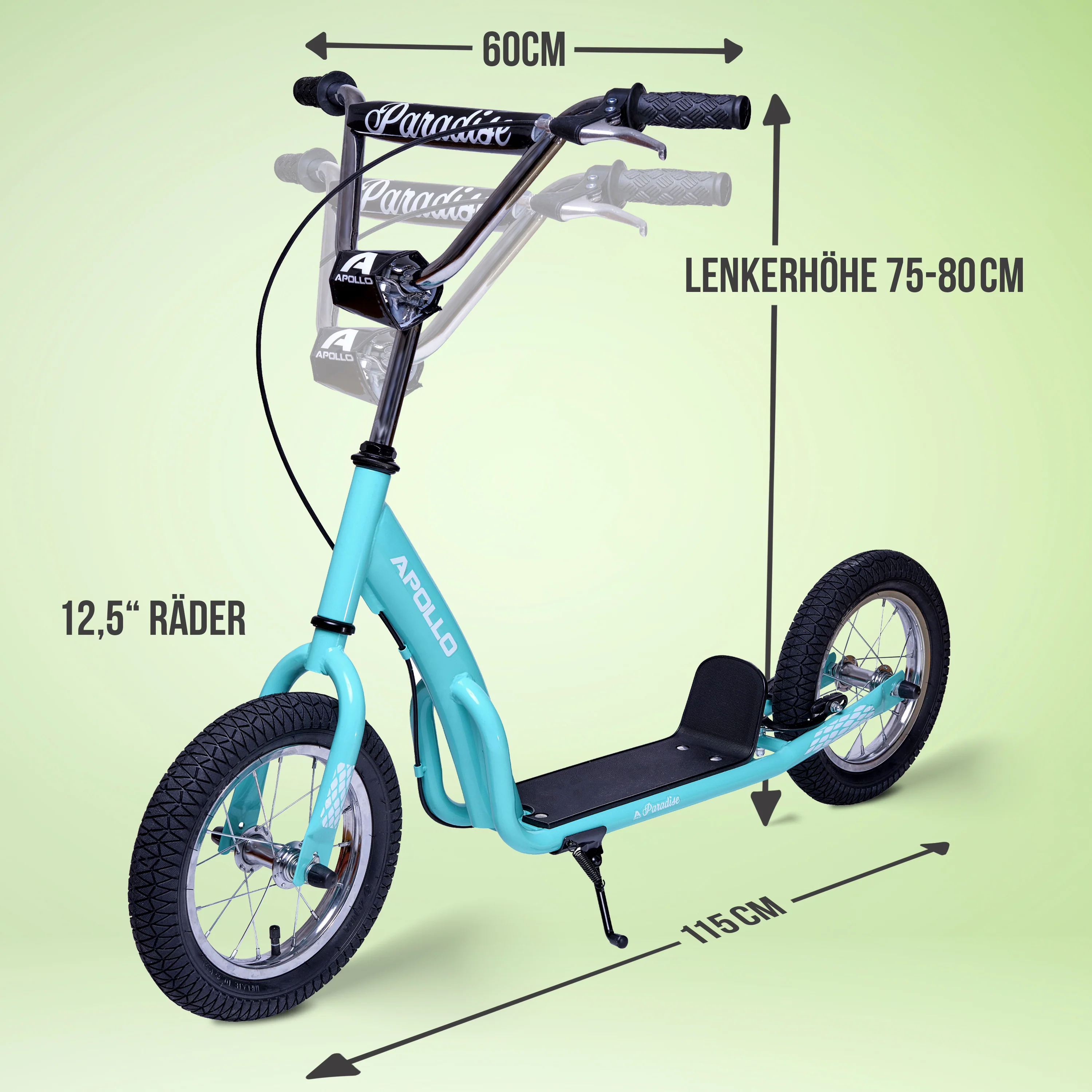 Retro Scooter Paradise Roller mit Luftreifen 12,5 Zoll - Image 16