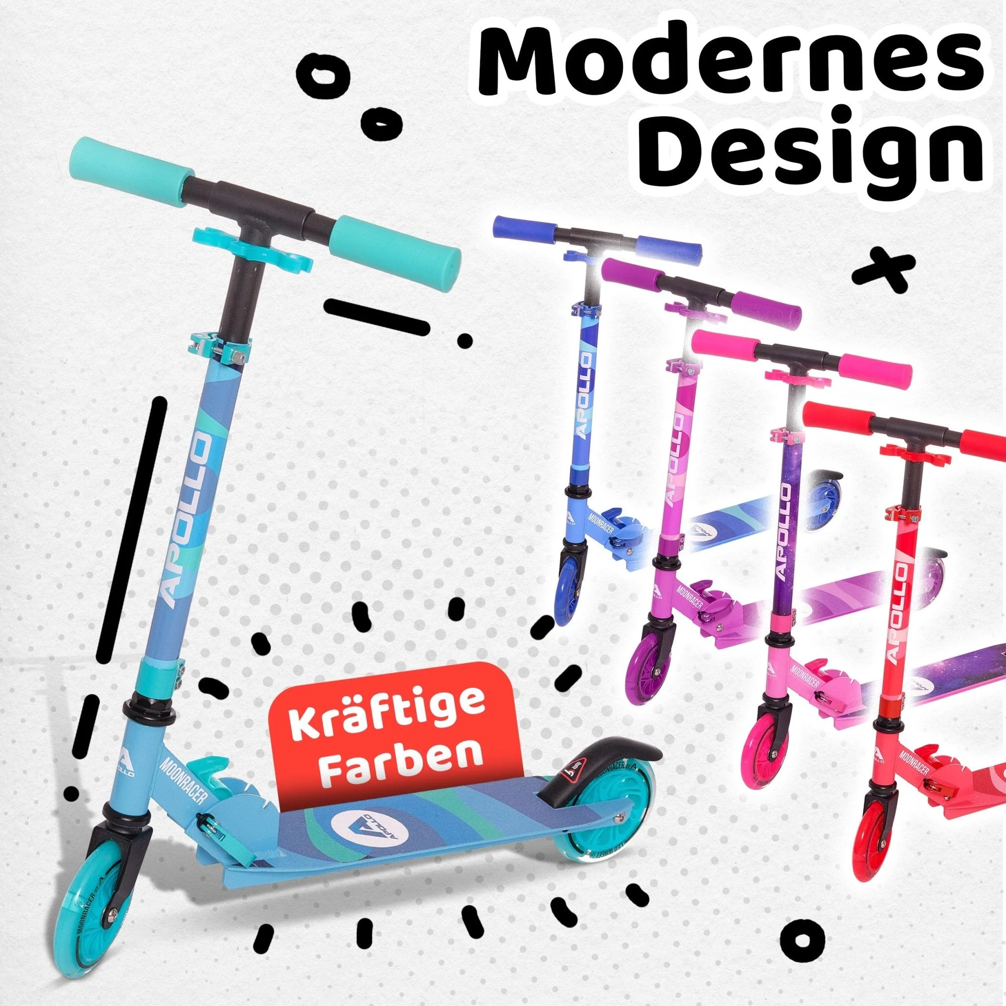 Scooter LED - "Moonracer" City Scooter Kinder mit Federung - Image 16