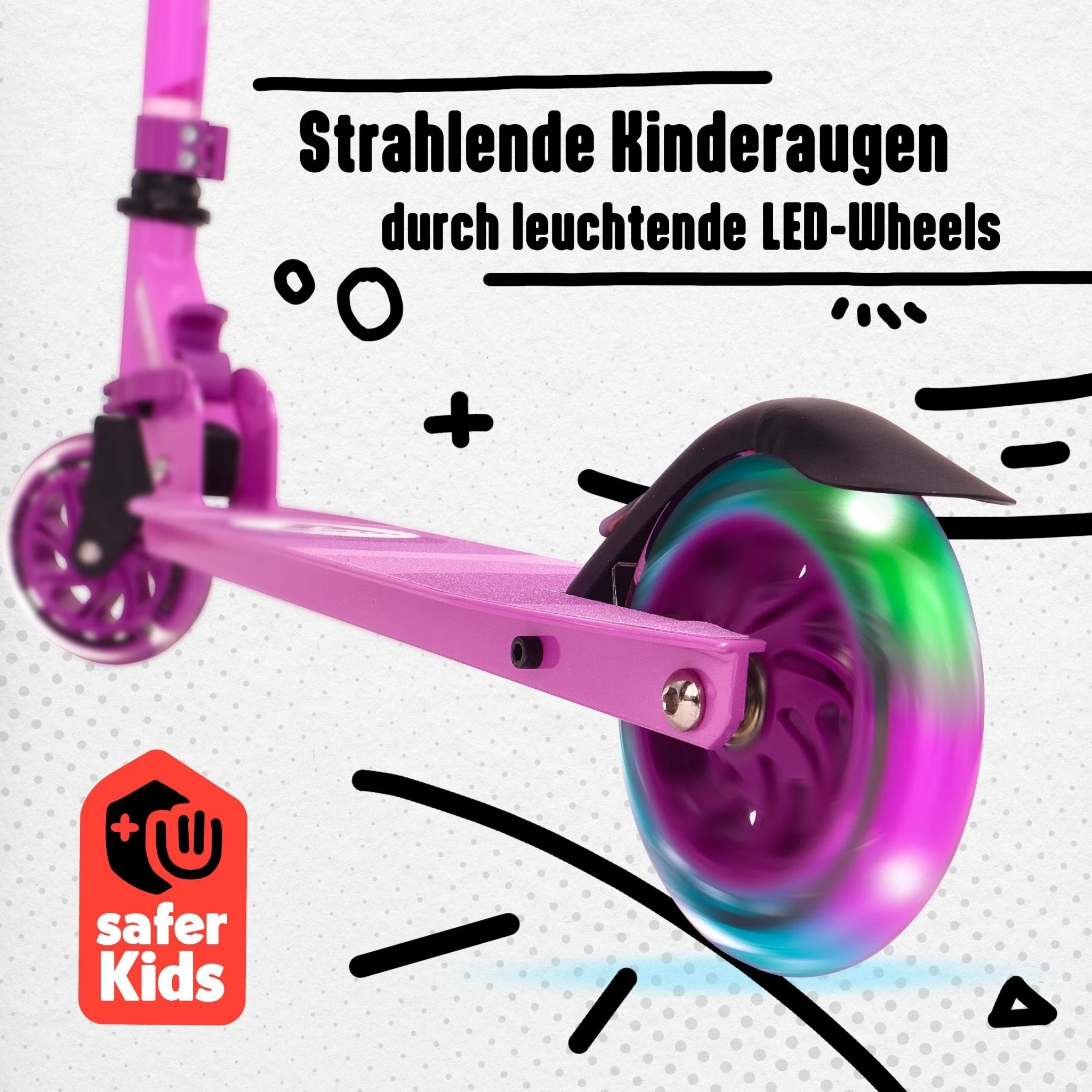 Scooter LED - "Moonracer" City Scooter Kinder mit Federung - Image 19