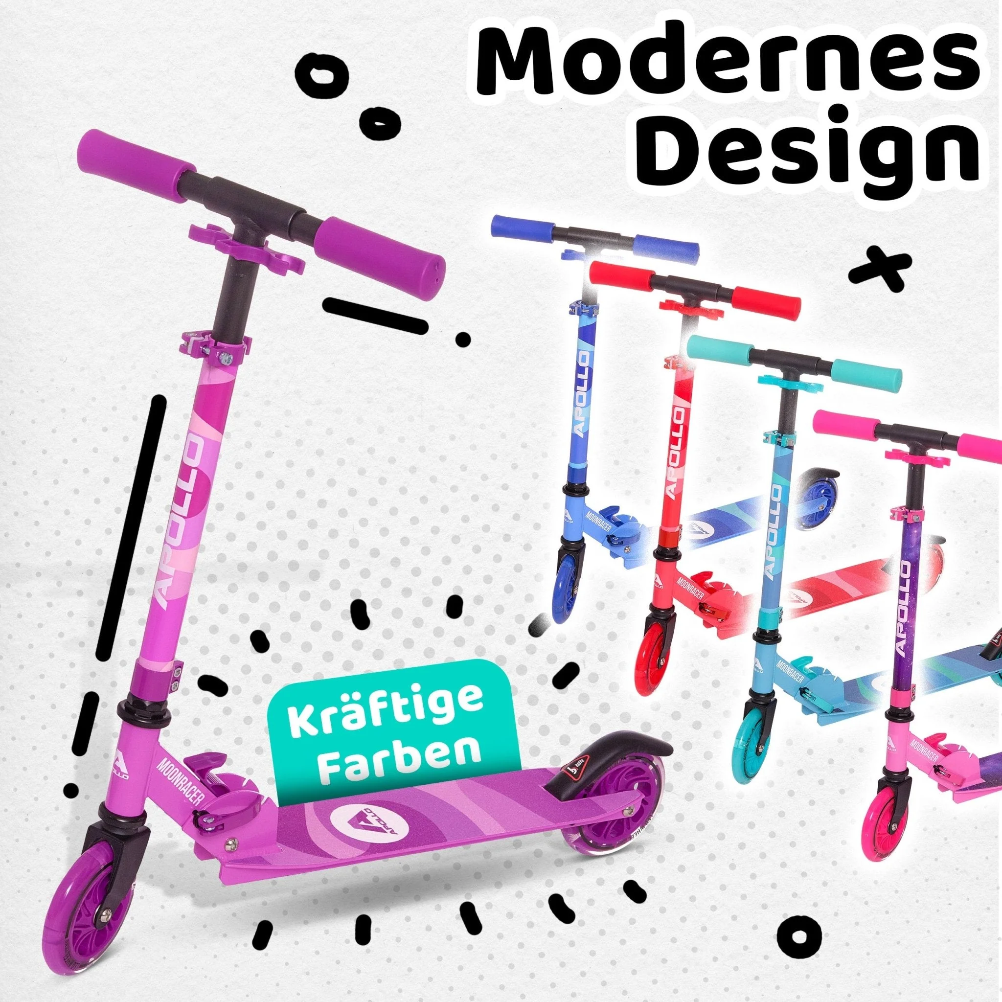 Scooter LED - "Moonracer" City Scooter Kinder mit Federung - Image 21