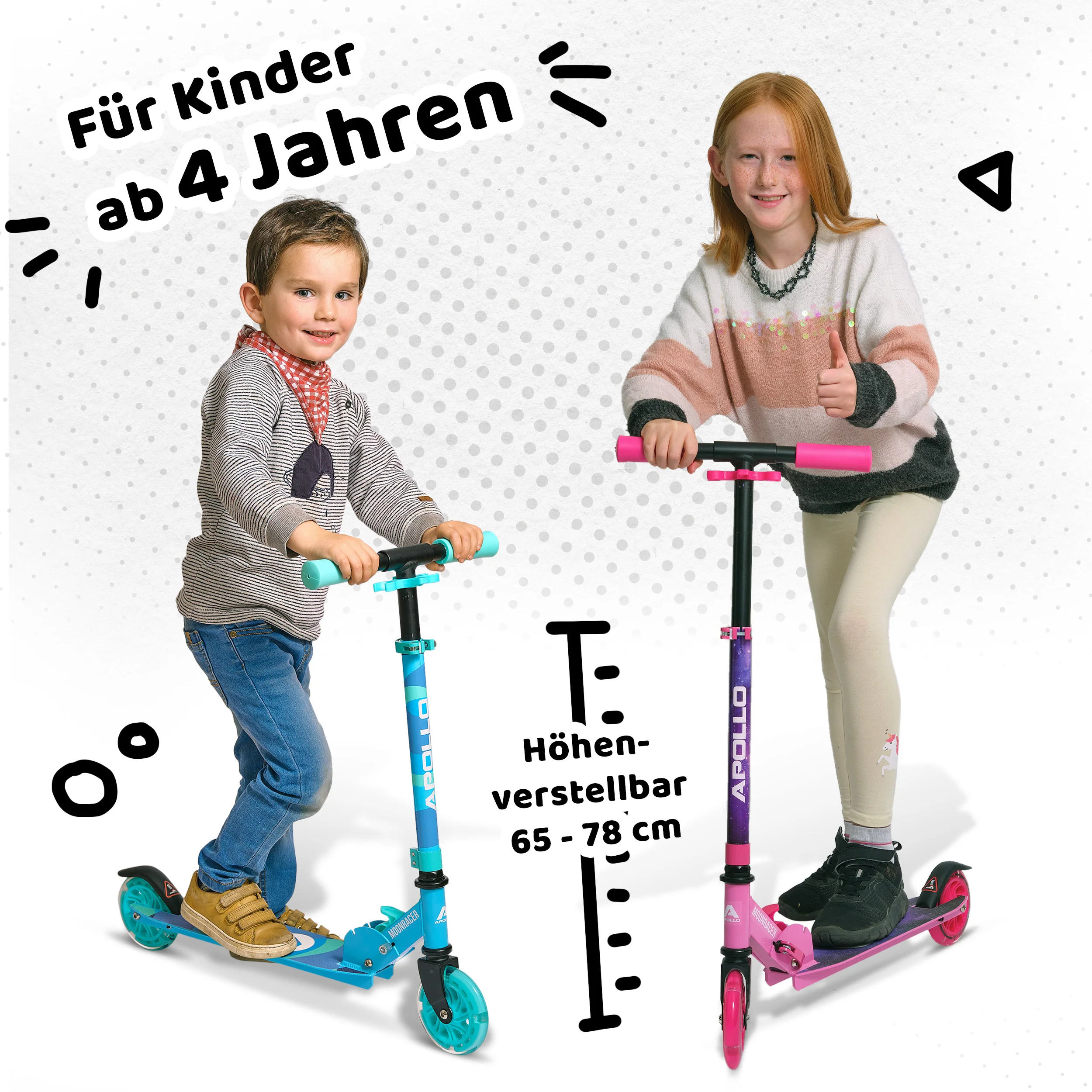 Scooter LED - "Moonracer" City Scooter Kinder mit Federung - Image 31