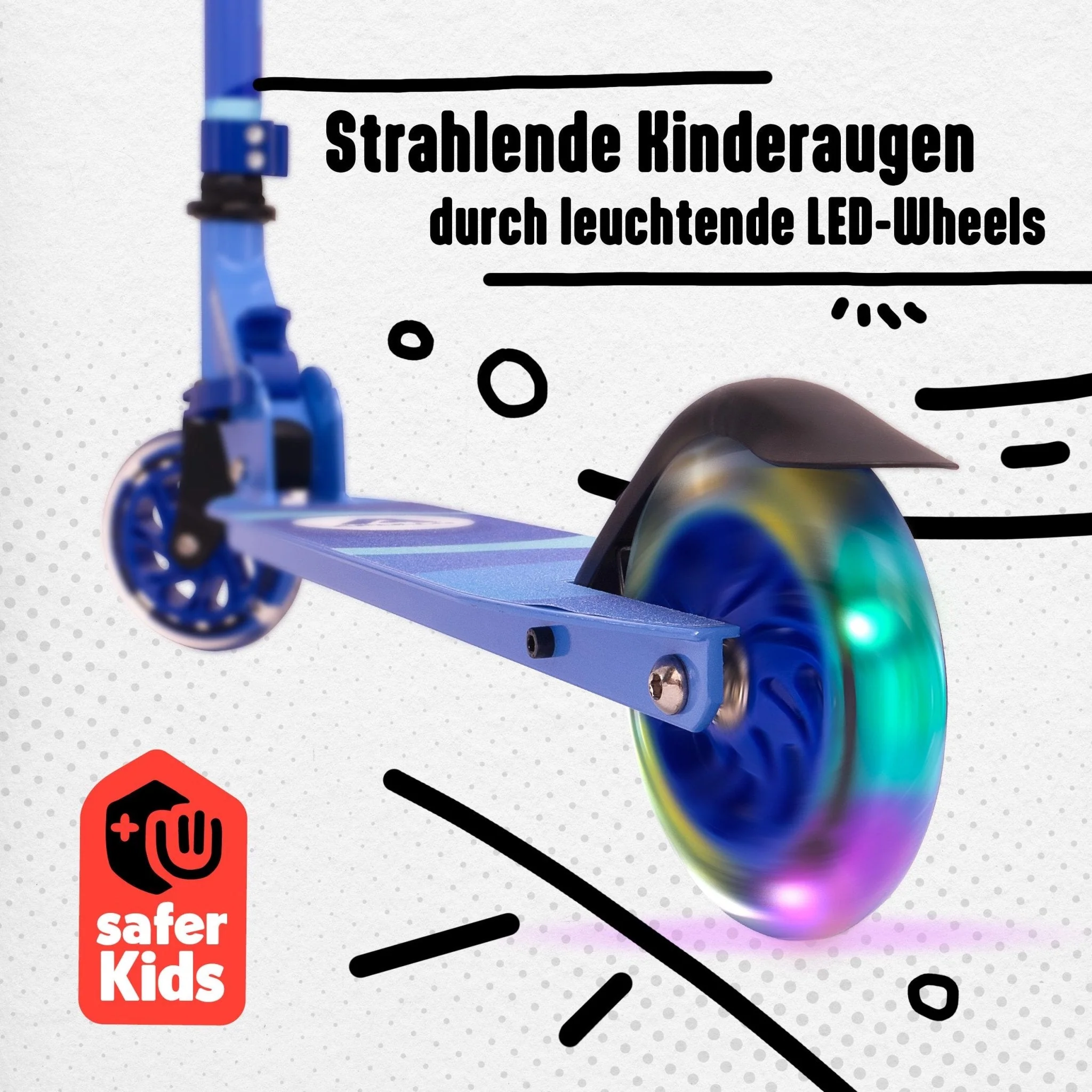 Scooter LED - "Moonracer" City Scooter Kinder mit Federung - Image 9
