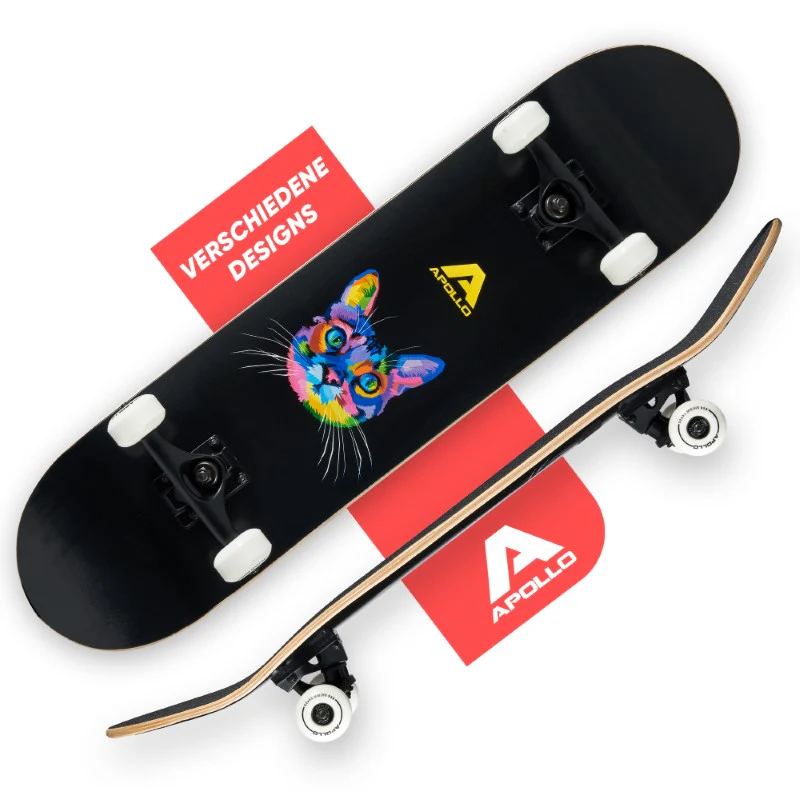 Skateboard - Cat - 7-lagiges Holz-Komplettboard mit ABEC 7 - Image 3