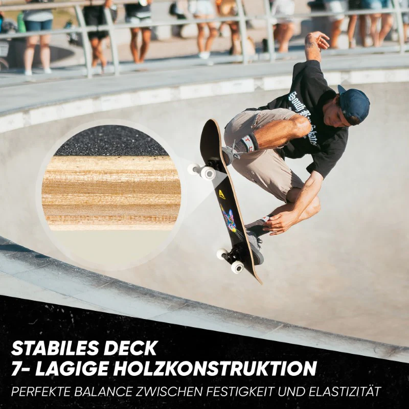 Skateboard - Cat - 7-lagiges Holz-Komplettboard mit ABEC 7 - Image 7