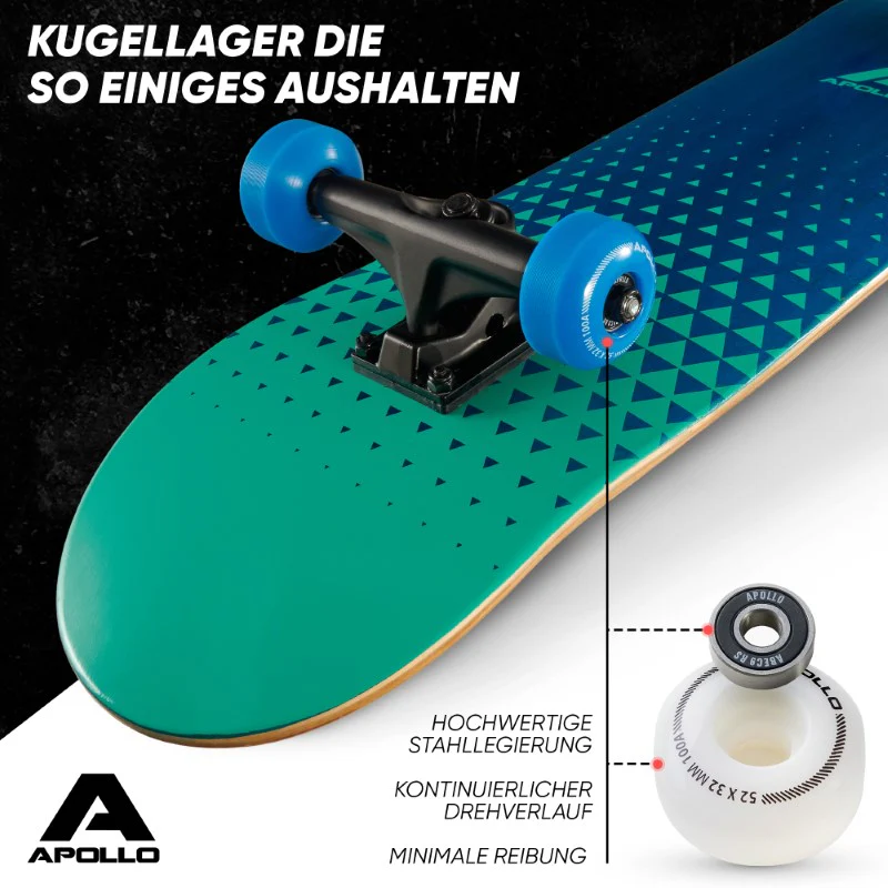 Skateboard - Fresh - 7-lagiges Holz-Komplettboard mit ABEC 7 von Apollo - Image 5
