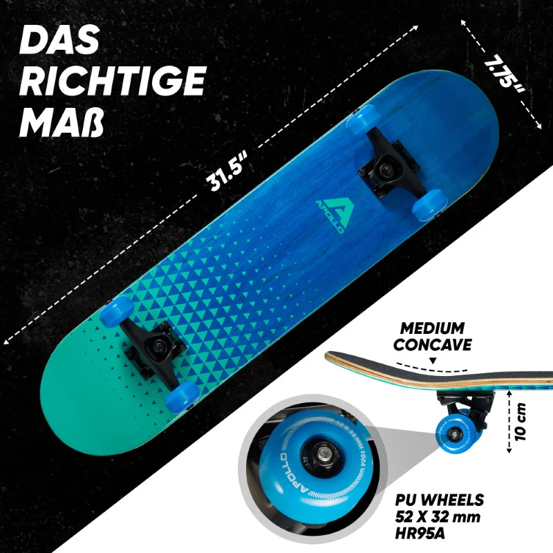 Skateboard - Fresh - 7-lagiges Holz-Komplettboard mit ABEC 7 von Apollo - Image 8