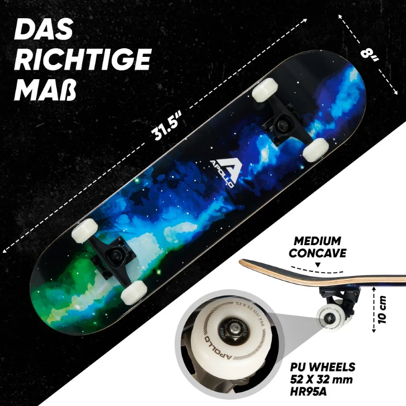 Skateboard - Galaxy - 7-lagiges Holz-Komplettboard mit ABEC 7 - Image 8
