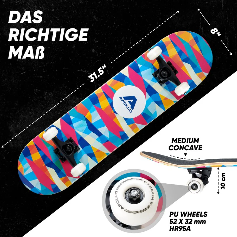 Skateboard - Mosaik - 7-lagiges Holz-Komplettboard mit ABEC 7 - Image 8