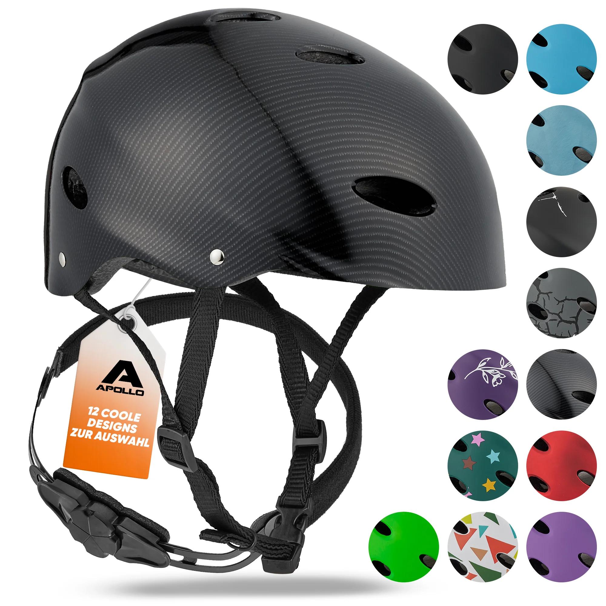 Skatehelm, Multi Sport Helm Herren, Damen, Kinder, Kinderfahrradhelm verstellbar - Image 36