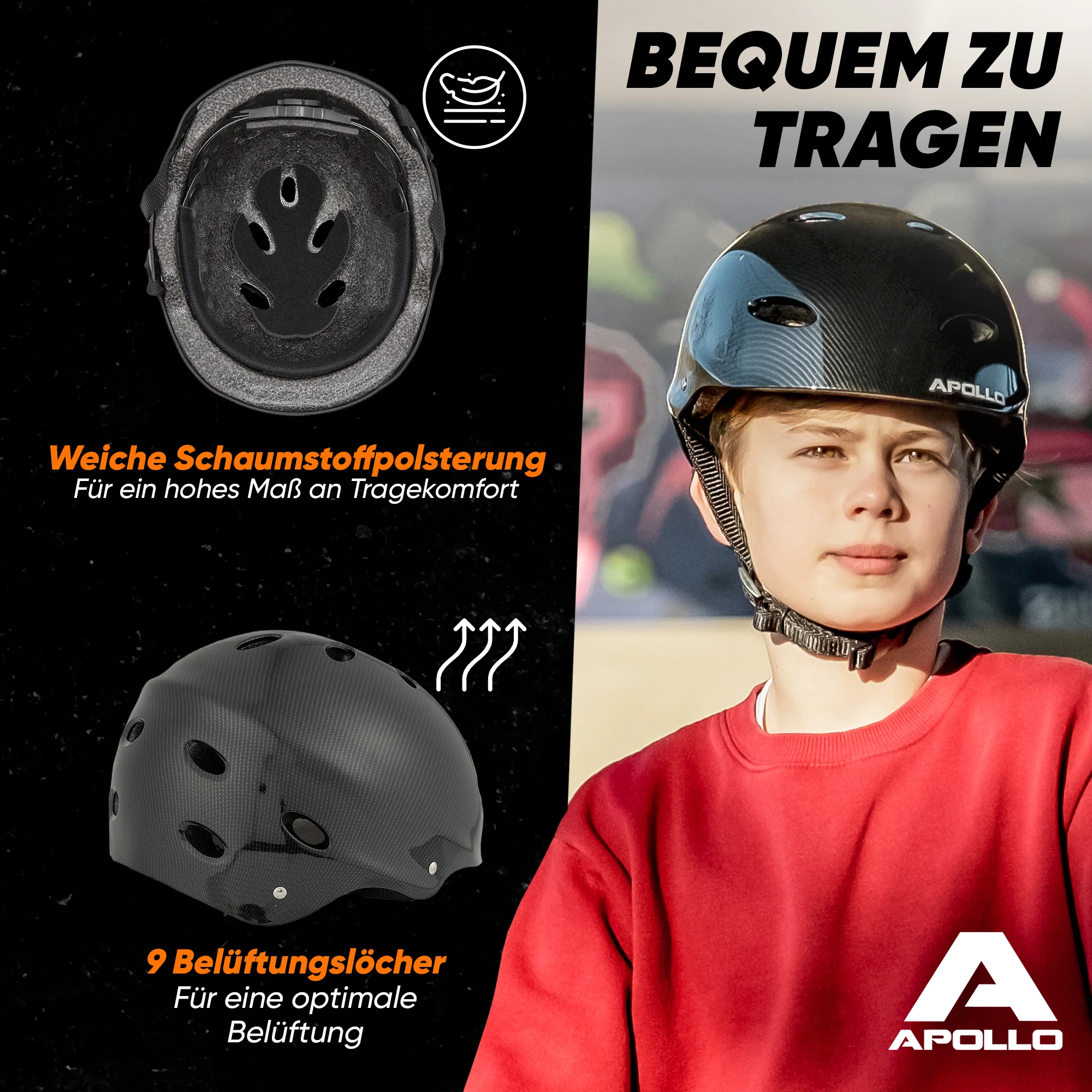 Skatehelm, Multi Sport Helm Herren, Damen, Kinder, Kinderfahrradhelm verstellbar - Image 40