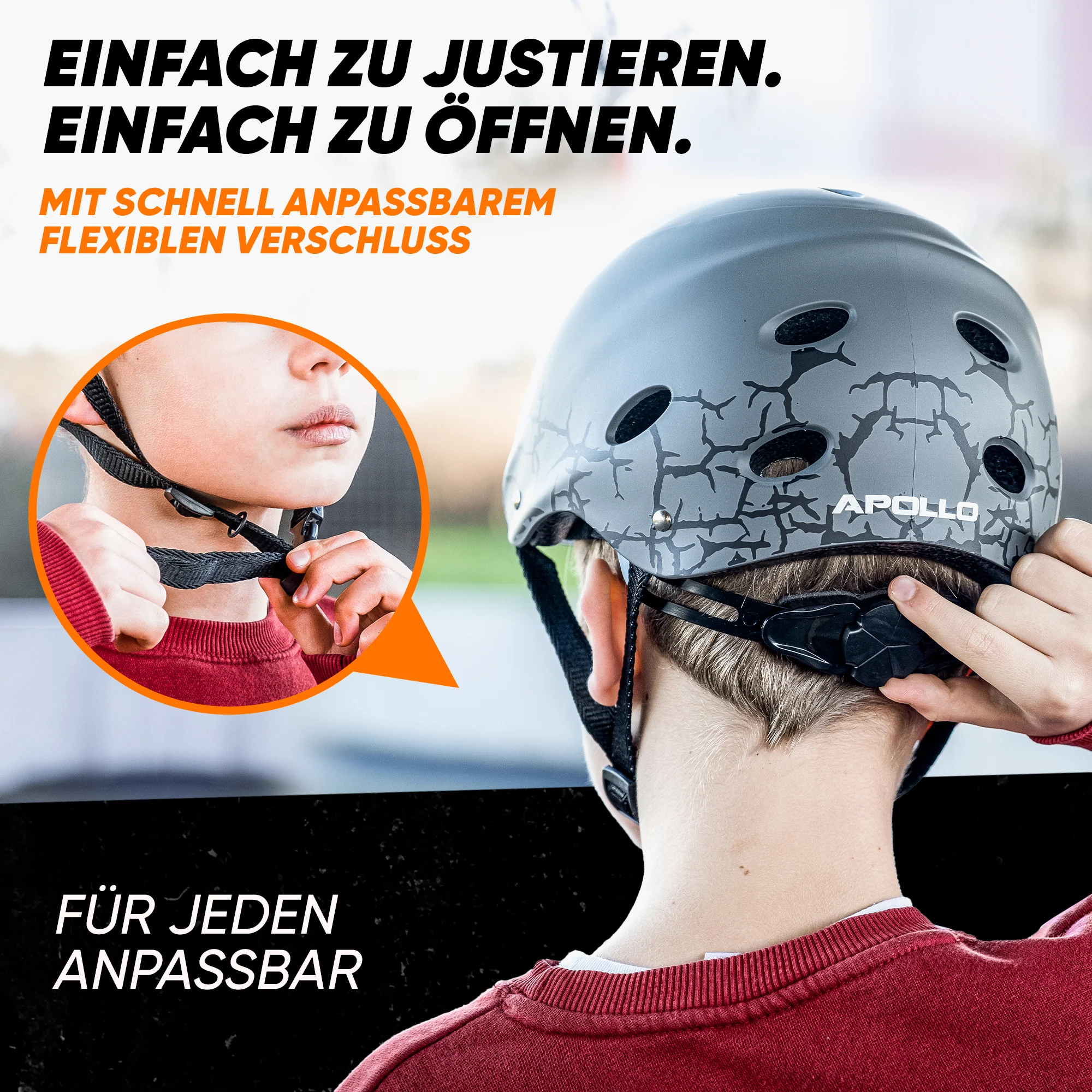 Skatehelm, Multi Sport Helm Herren, Damen, Kinder, Kinderfahrradhelm verstellbar - Image 60