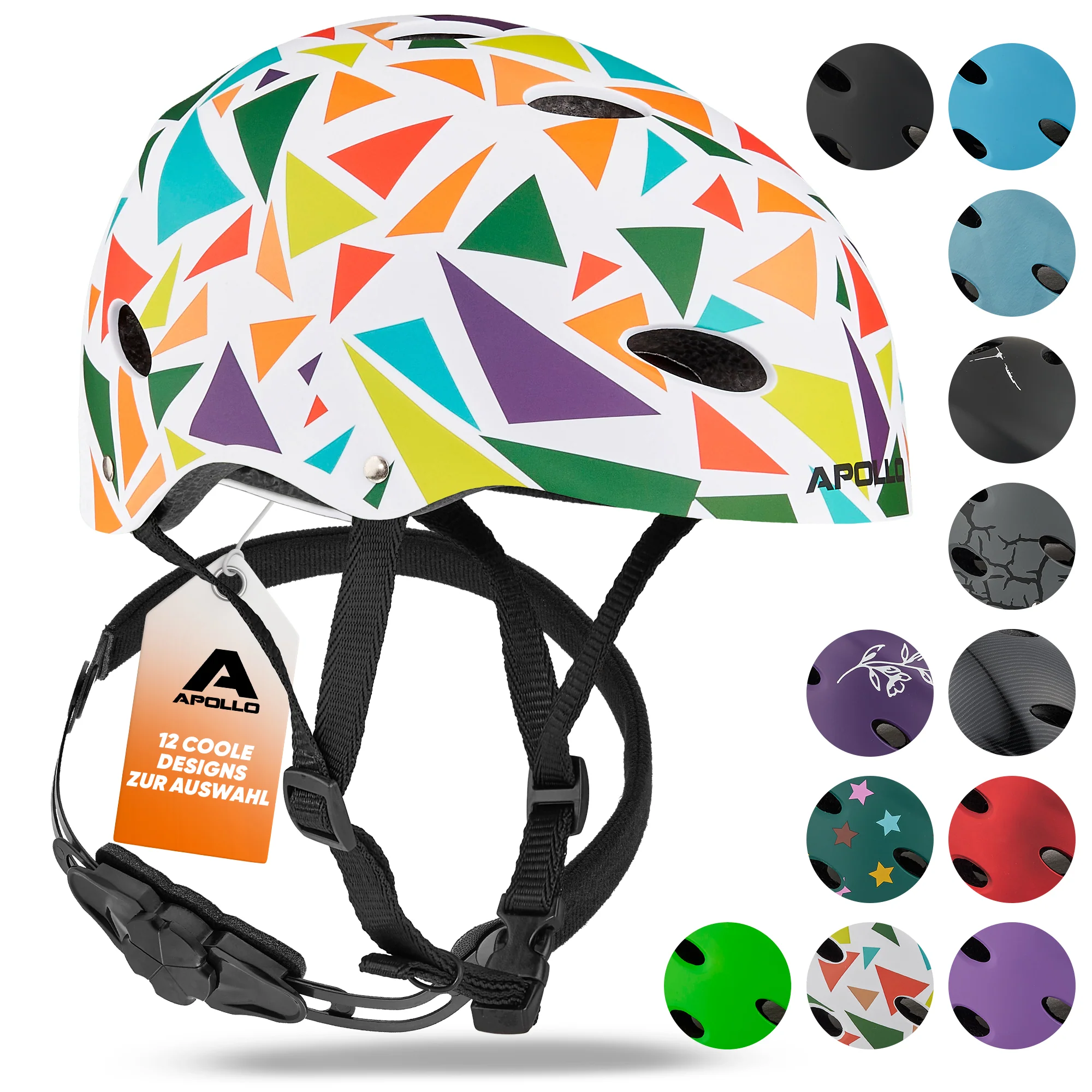 Skatehelm, Multi Sport Helm Herren, Damen, Kinder, Kinderfahrradhelm verstellbar - Image 64